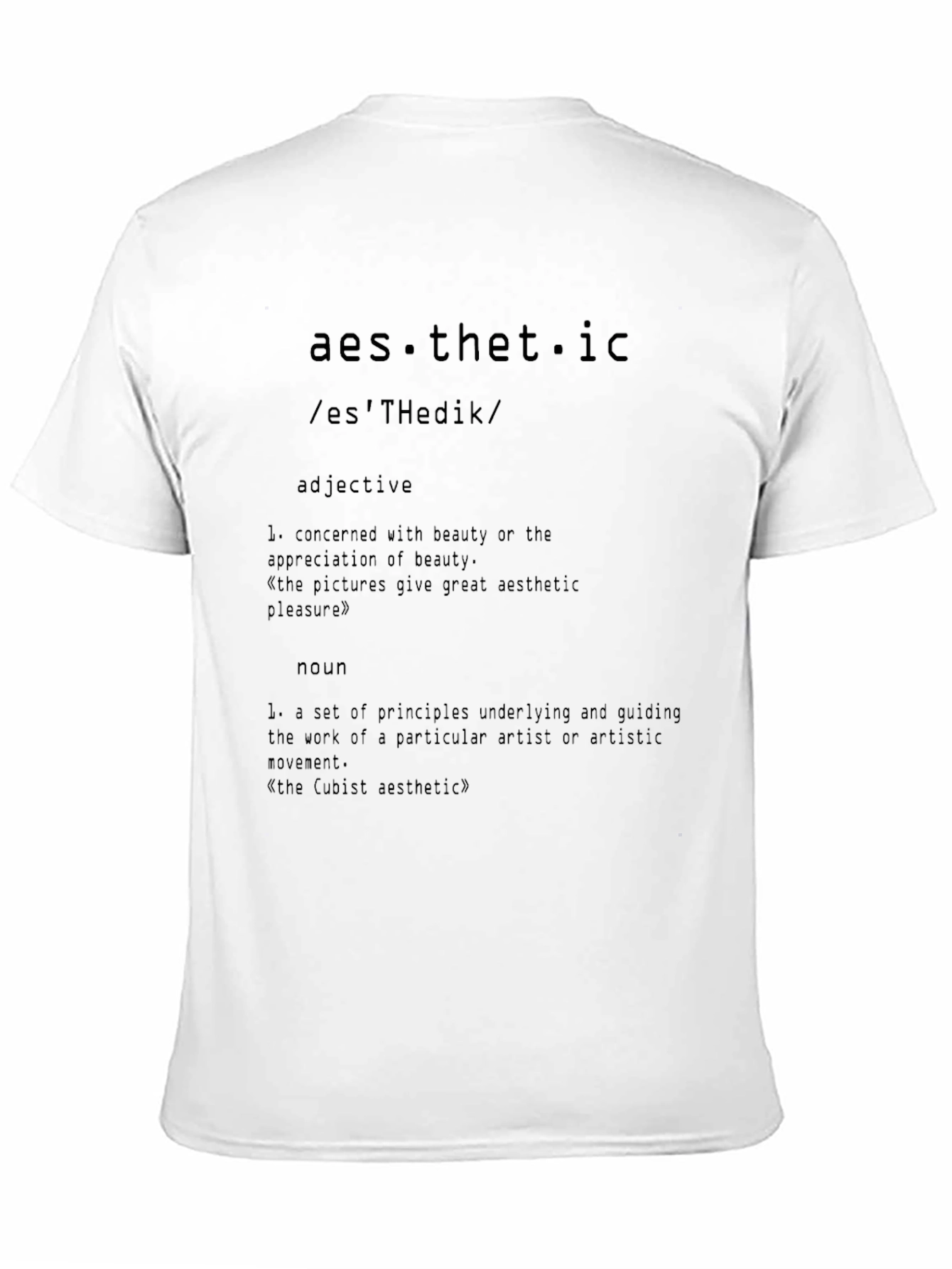 Black Aesthetic Definition Graphic T-Shirt view 11