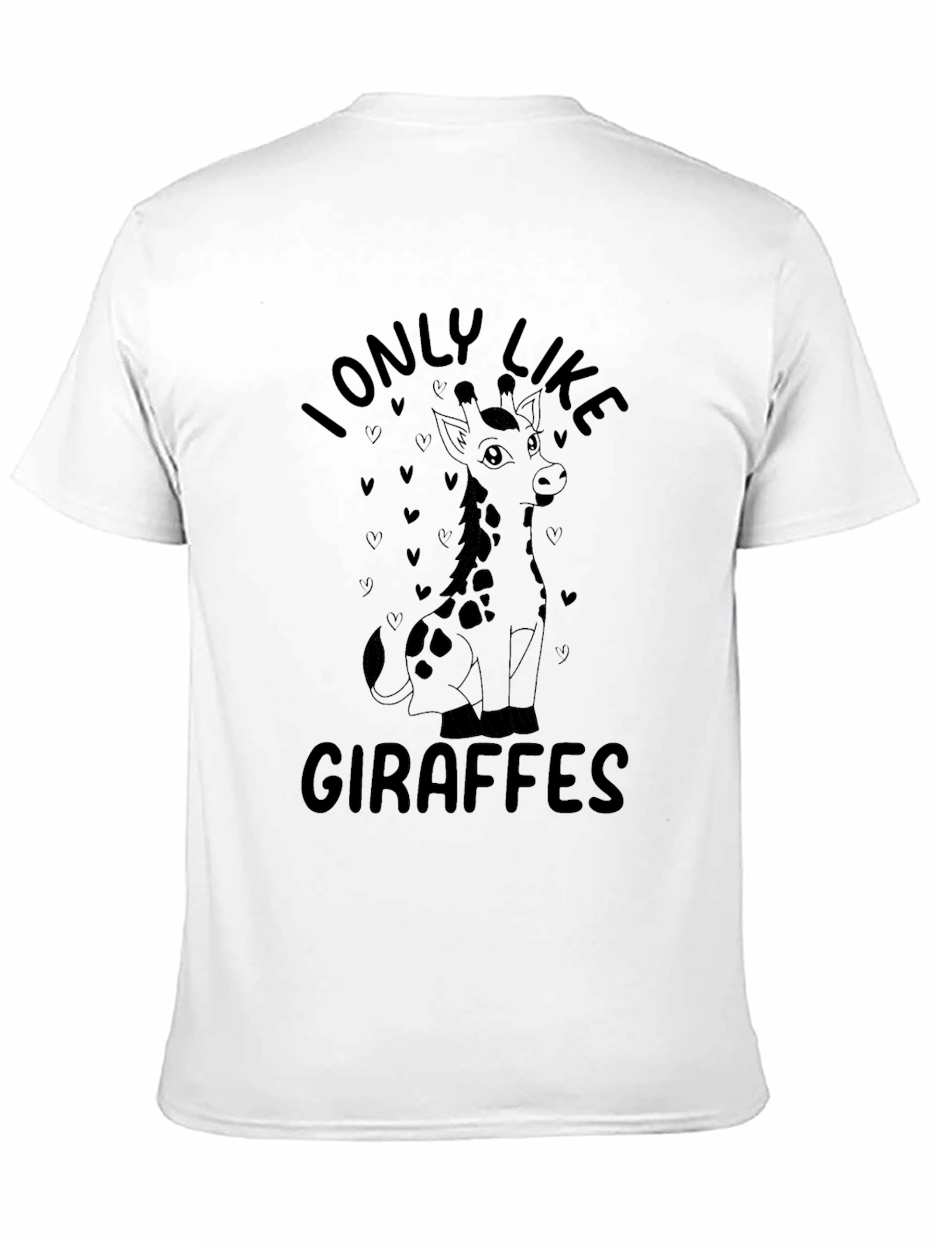 Black I Only Like Giraffes T-Shirt view 11