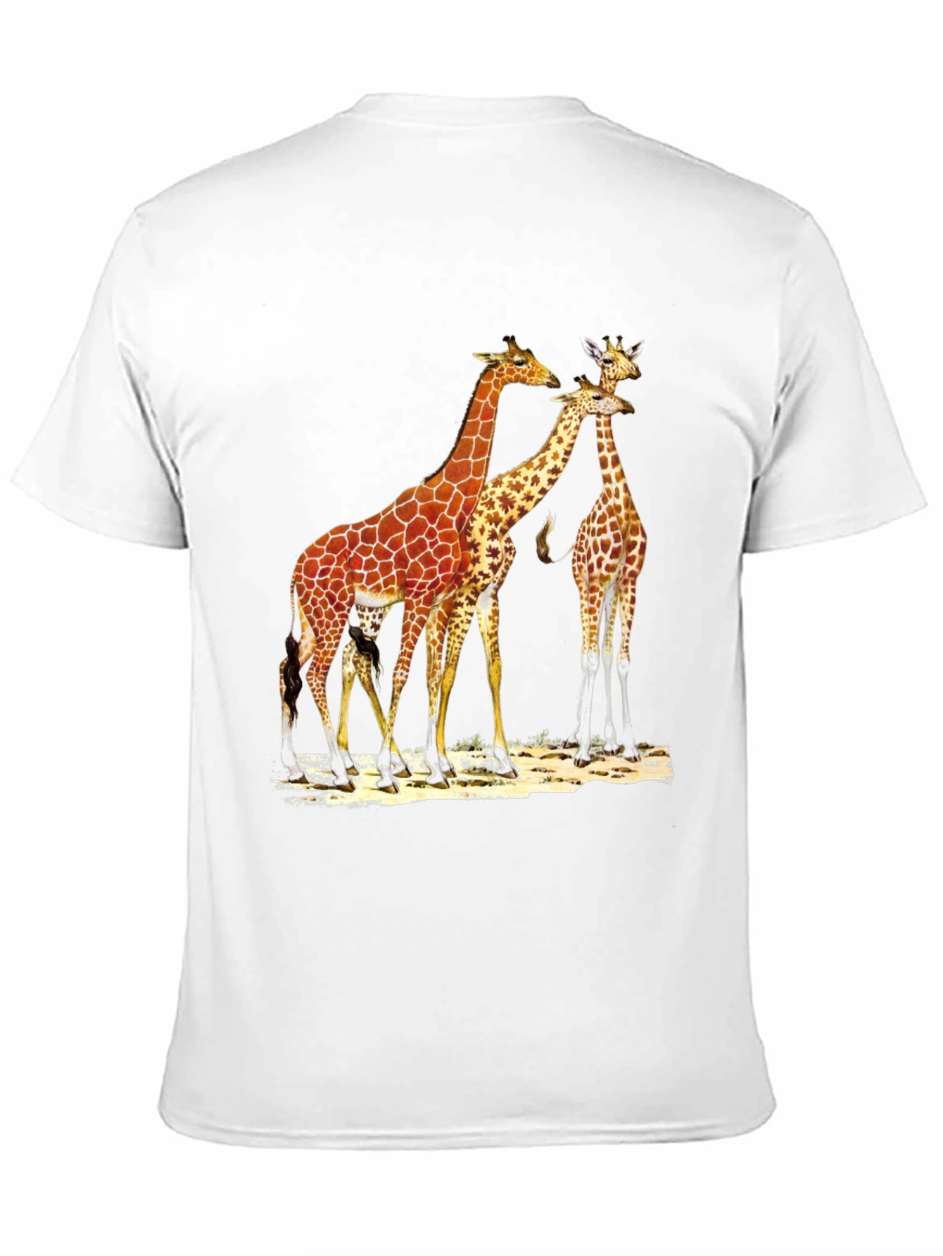 Black Giraffe Graphic Print Black T-Shirt view 11