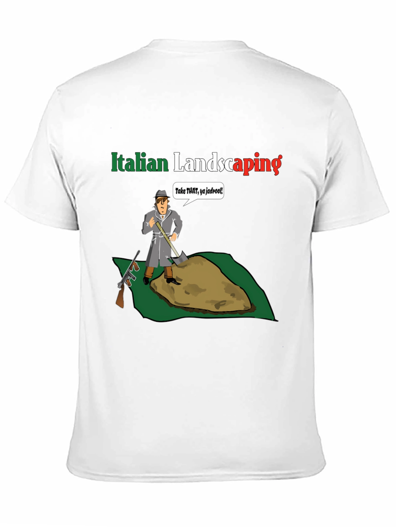 Black Italian Landscaping T-Shirt view 11