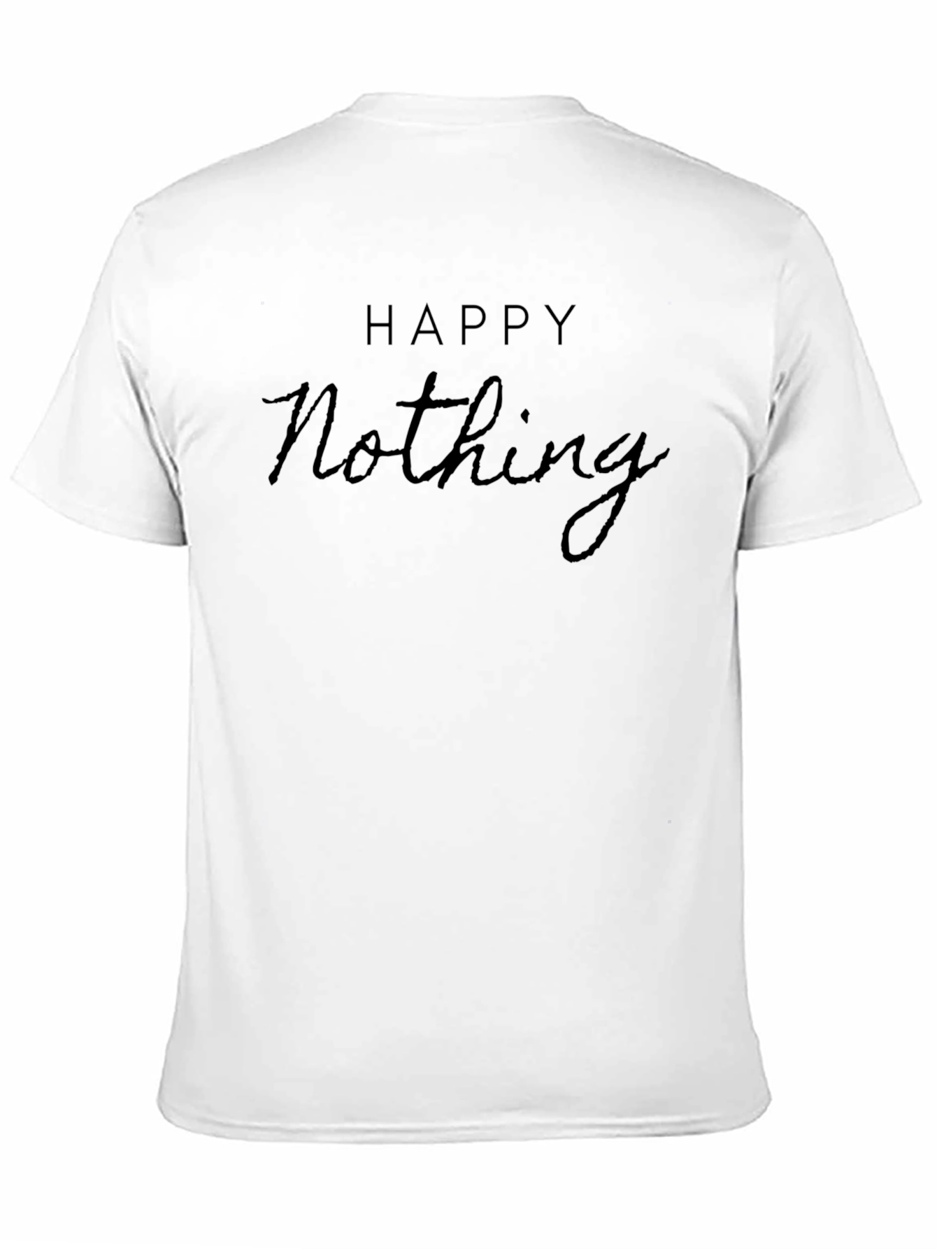 Black Happy Nothing Black T-Shirt - Comfortable Casual Wear view 11