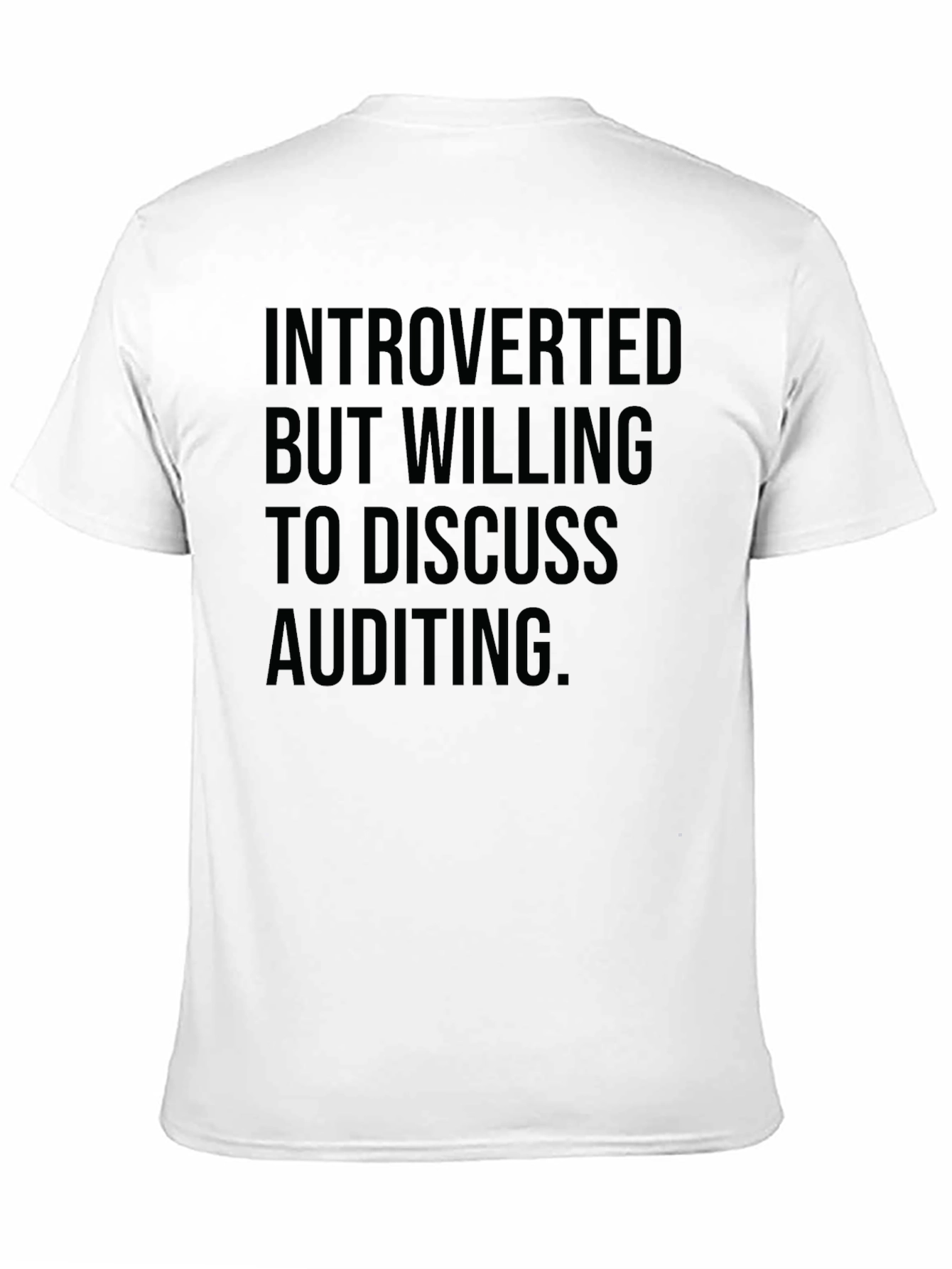 Black Introverted Auditing T-Shirt - Black Cotton Tee view 11