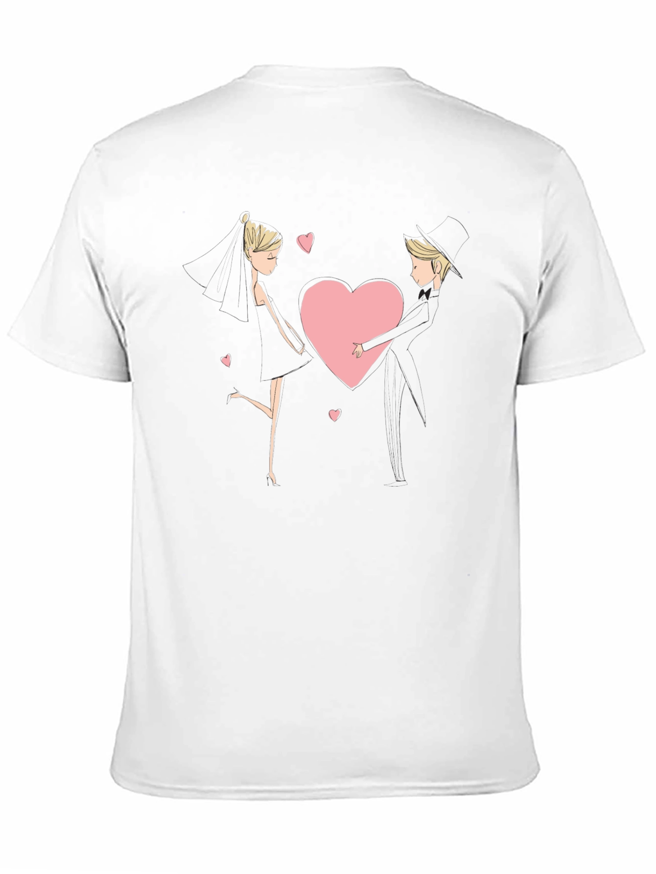 Black Romantic Couple Heart Graphic Black T-Shirt view 11