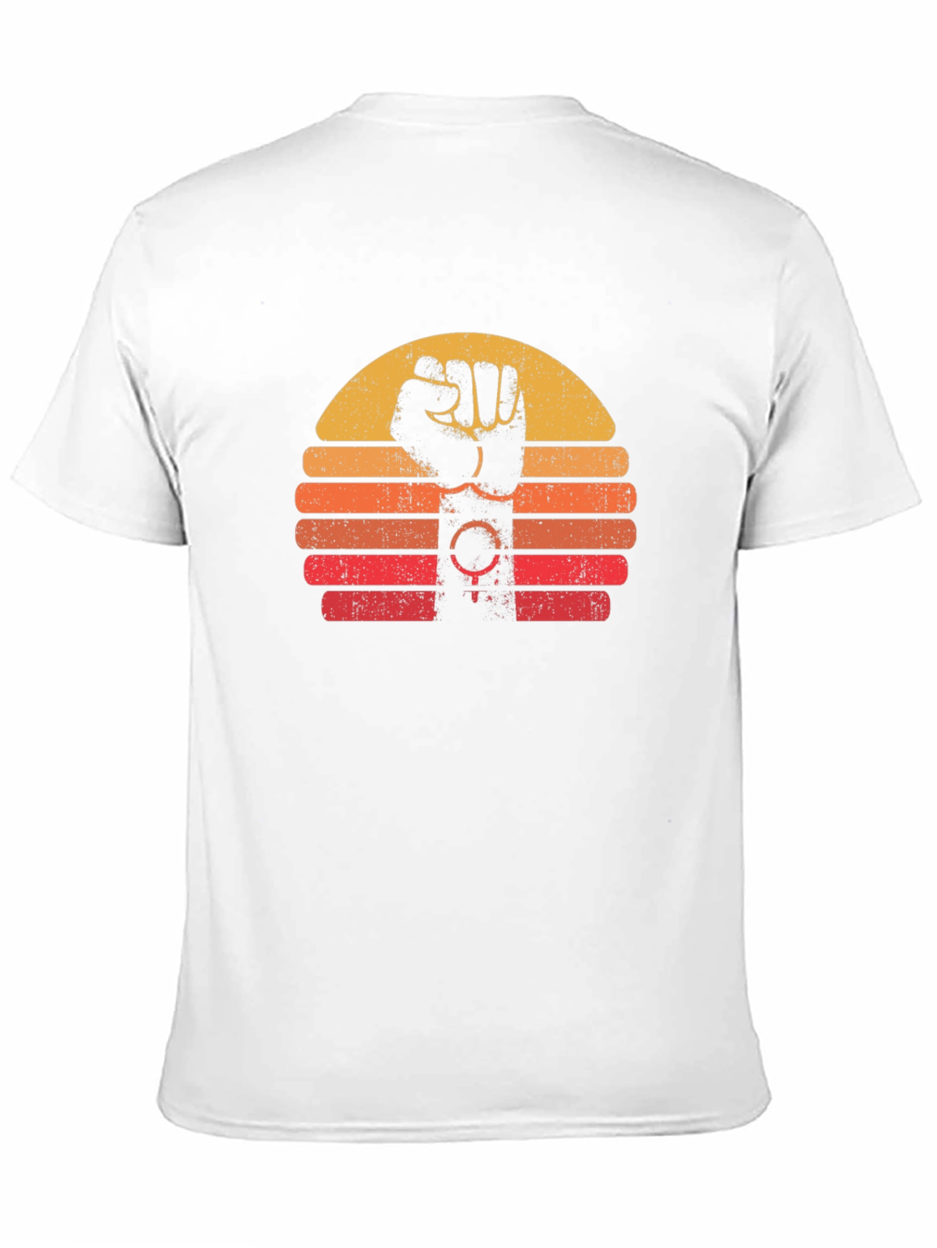 Black Retro Feminist Fist T-Shirt - Black view 11