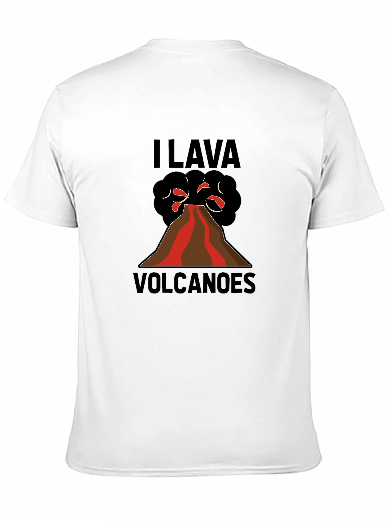 Black I Lava Volcanoes Graphic T-Shirt view 11