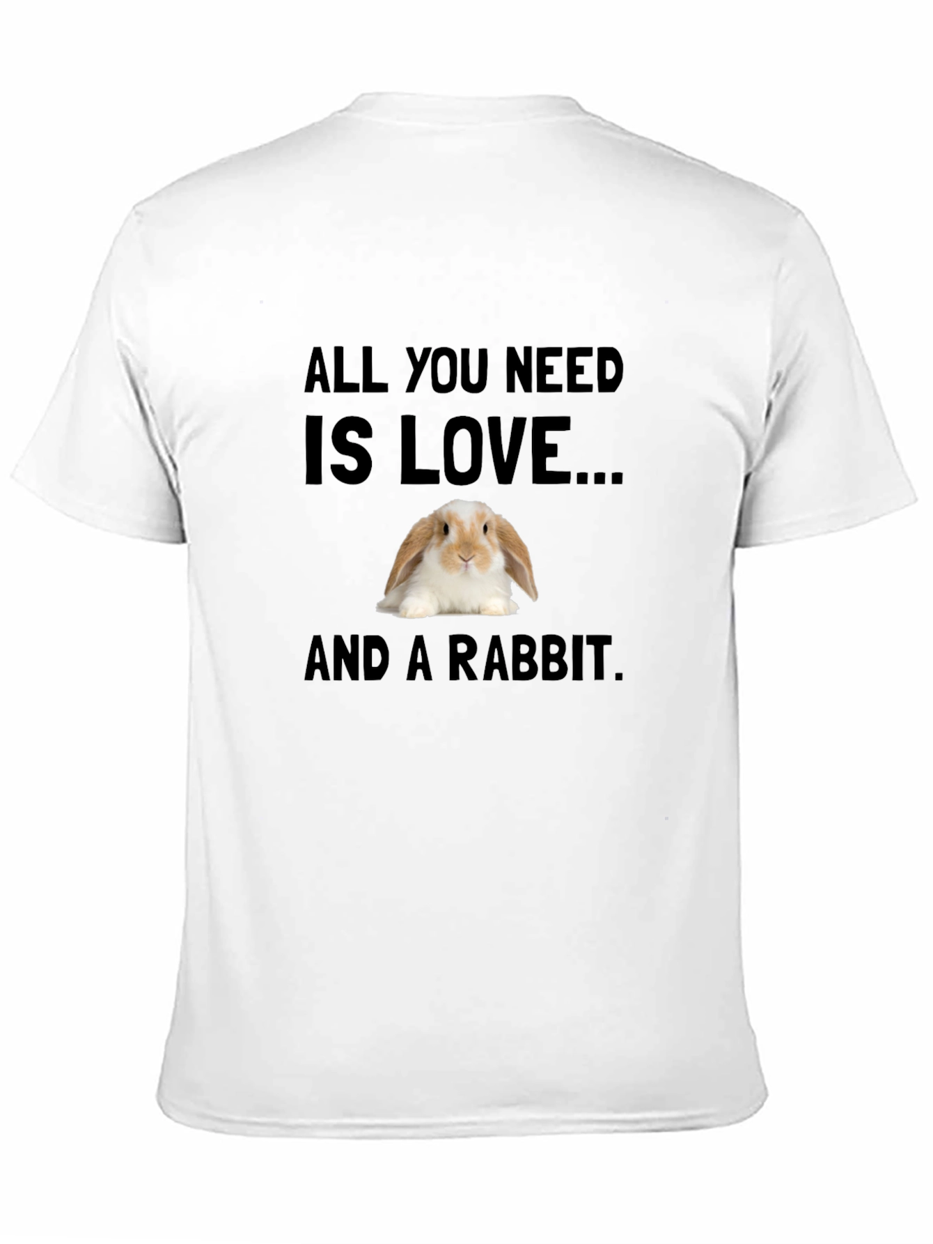 Black Love and a Rabbit T-Shirt - Cute Bunny Tee view 11