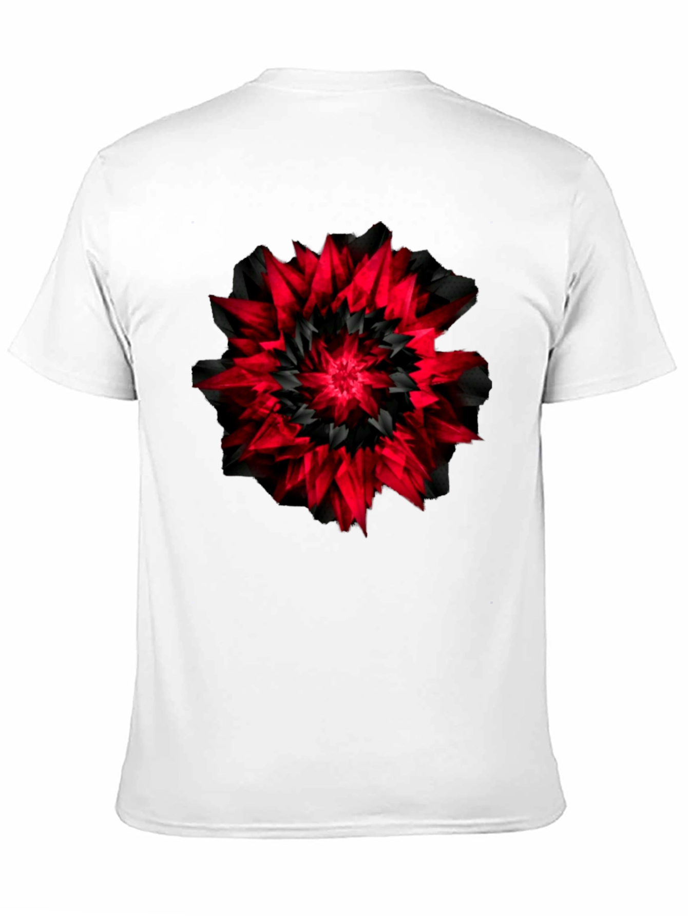 Black Abstract Black & Red Graphic Tee view 11