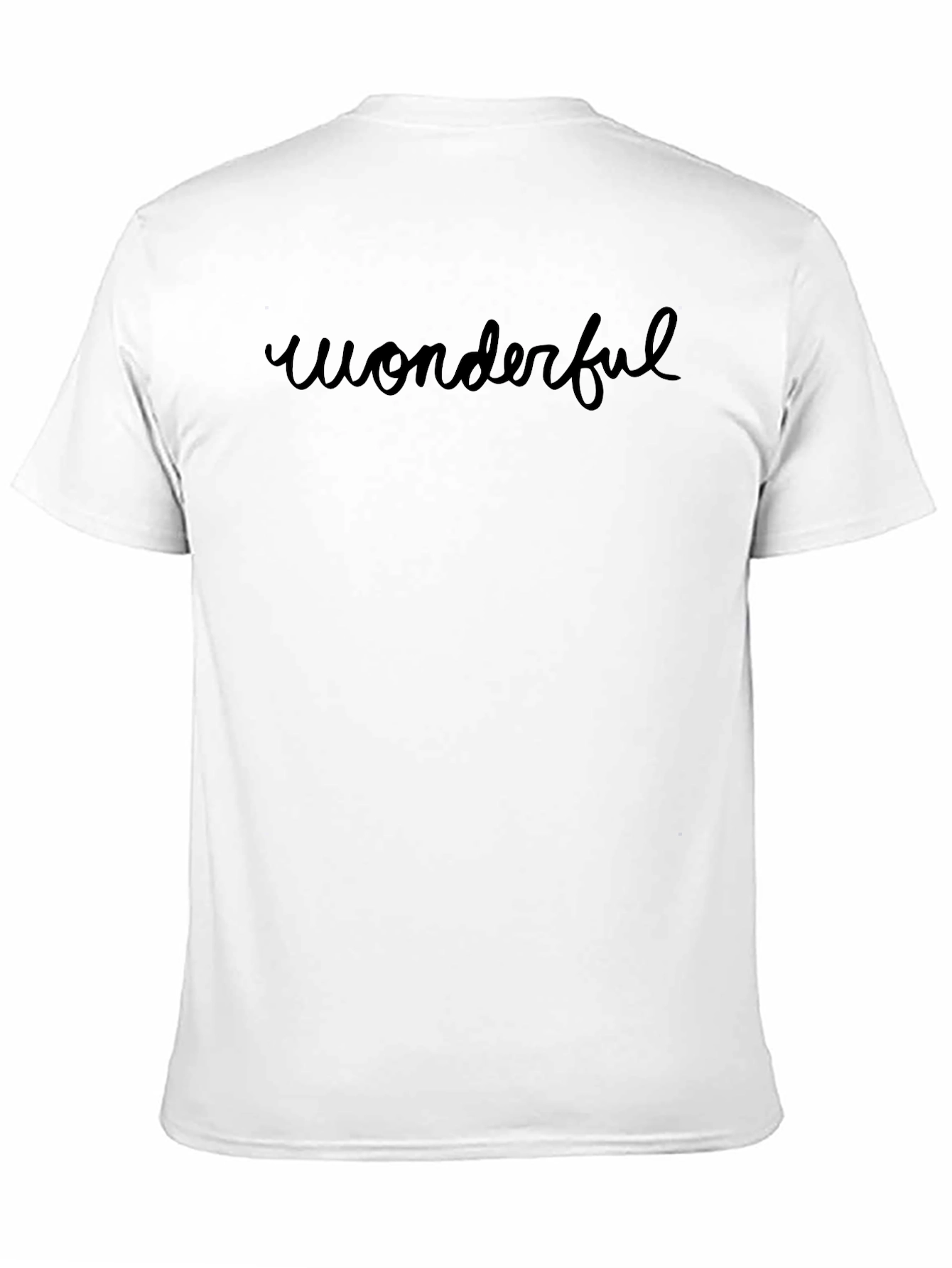 Black Wonderful Script Black T-Shirt view 11