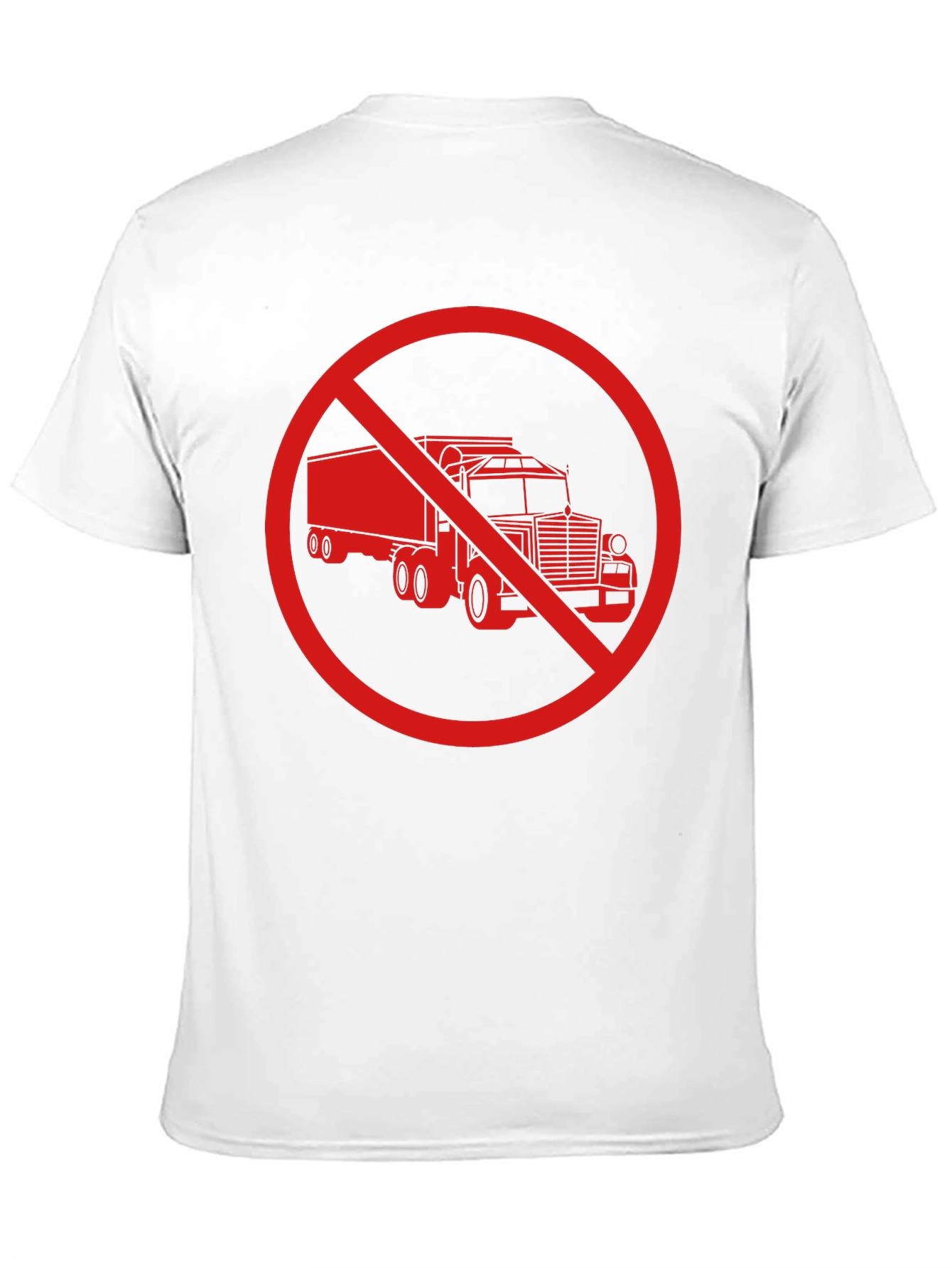 Black No Trucks Allowed T-Shirt - Black Crew Neck view 11