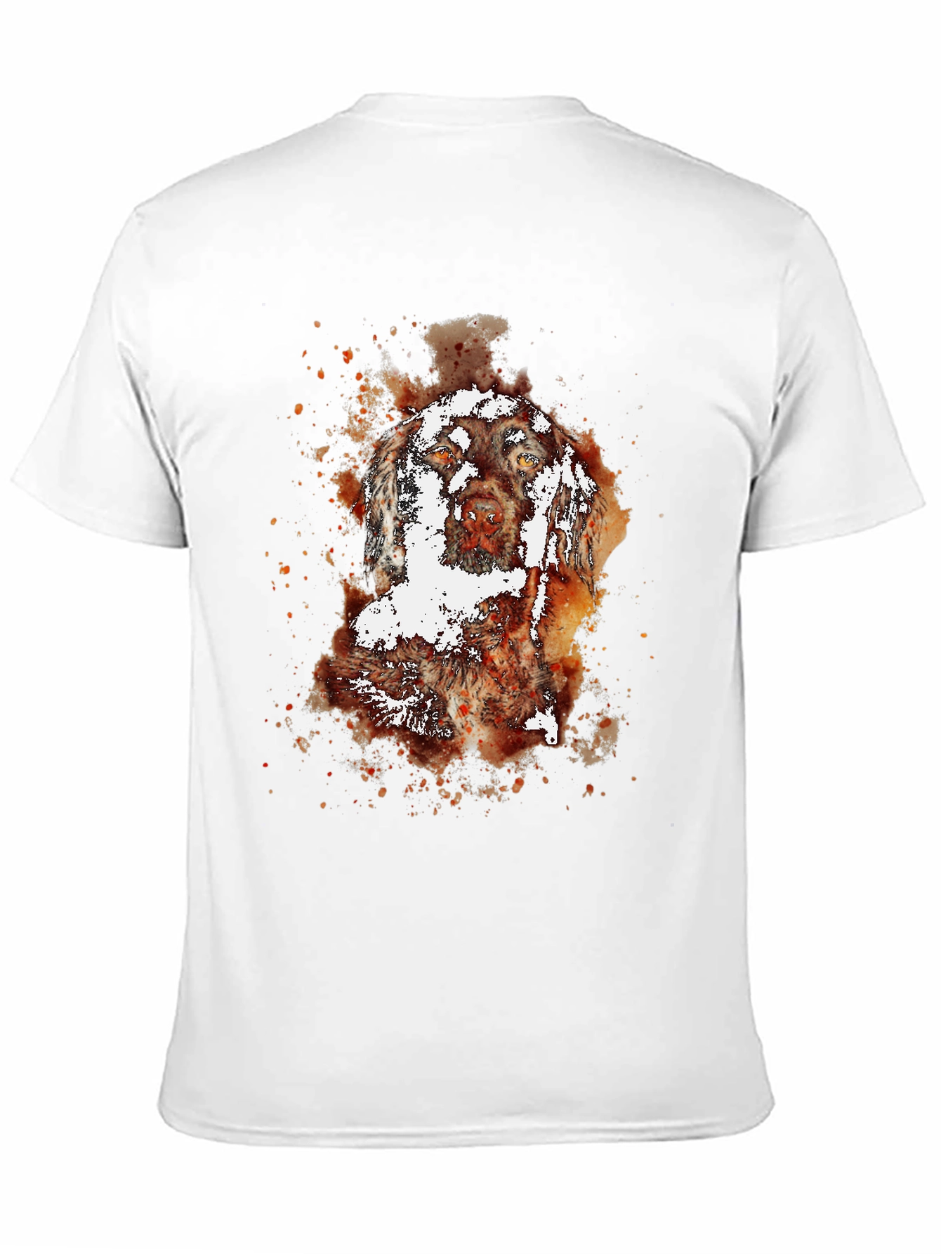 Black Dog Watercolor Print Black T-Shirt view 11