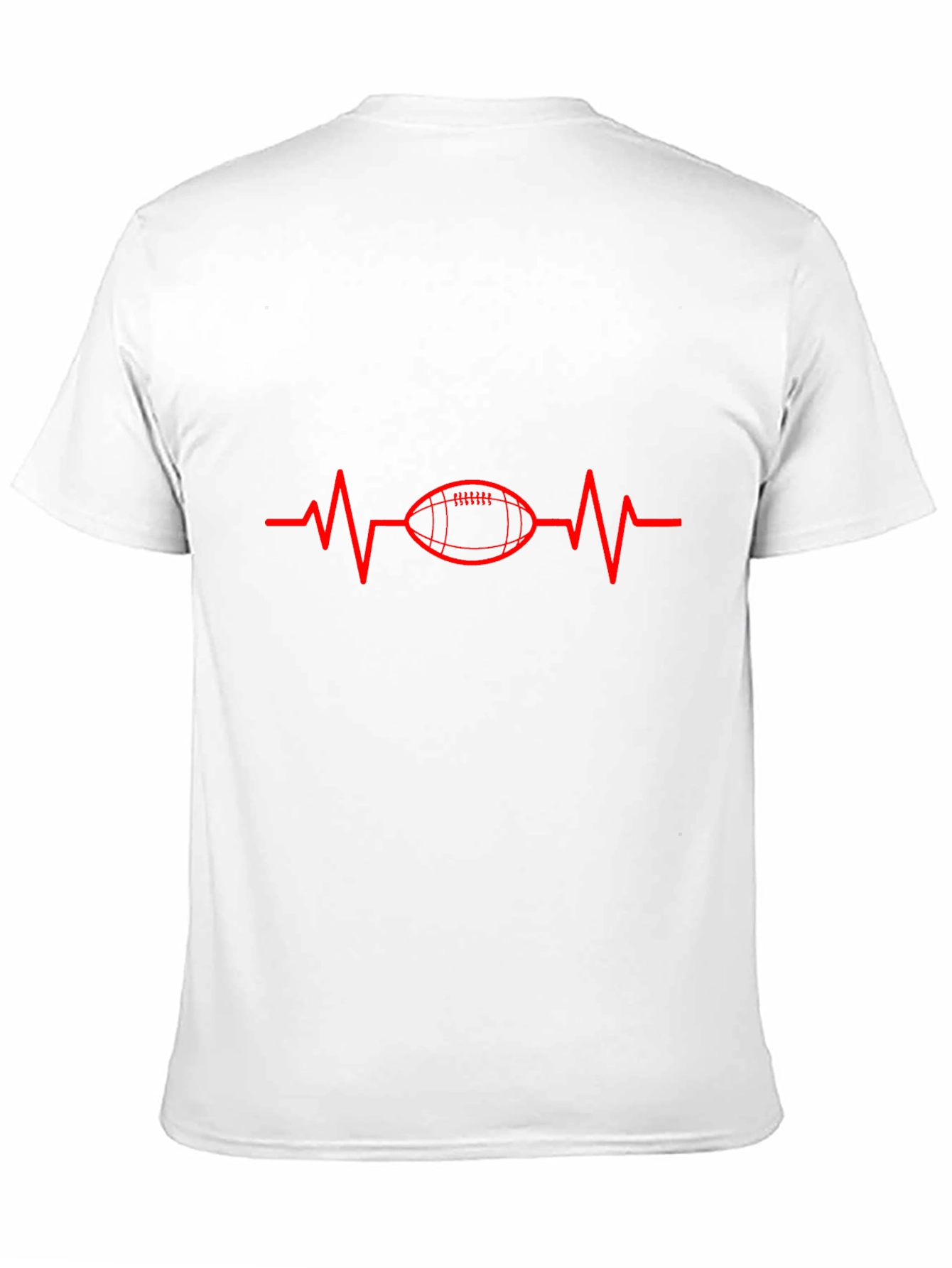 Black Football Heartbeat T-Shirt - Game Day Tee view 11