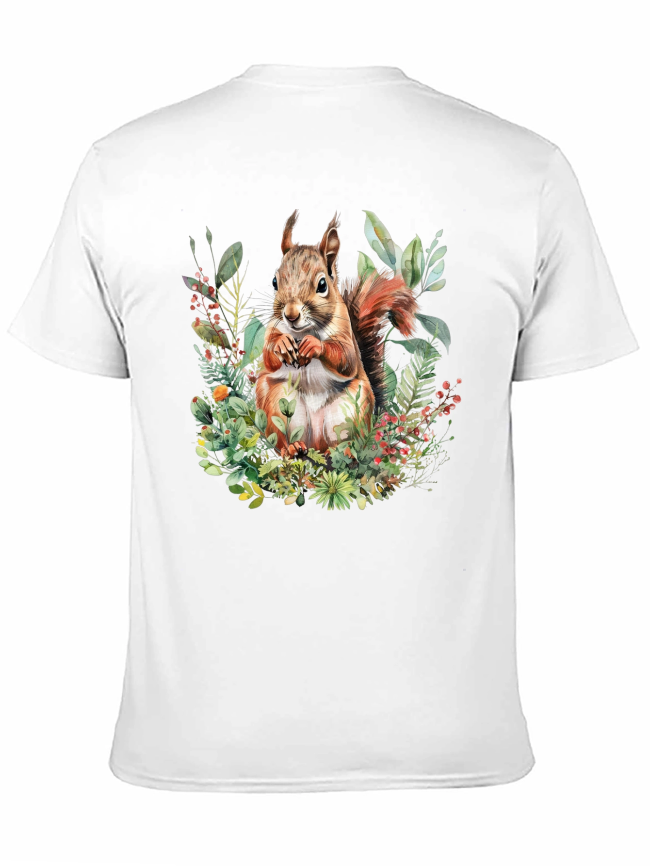 Black Squirrel Floral Print T-Shirt view 11