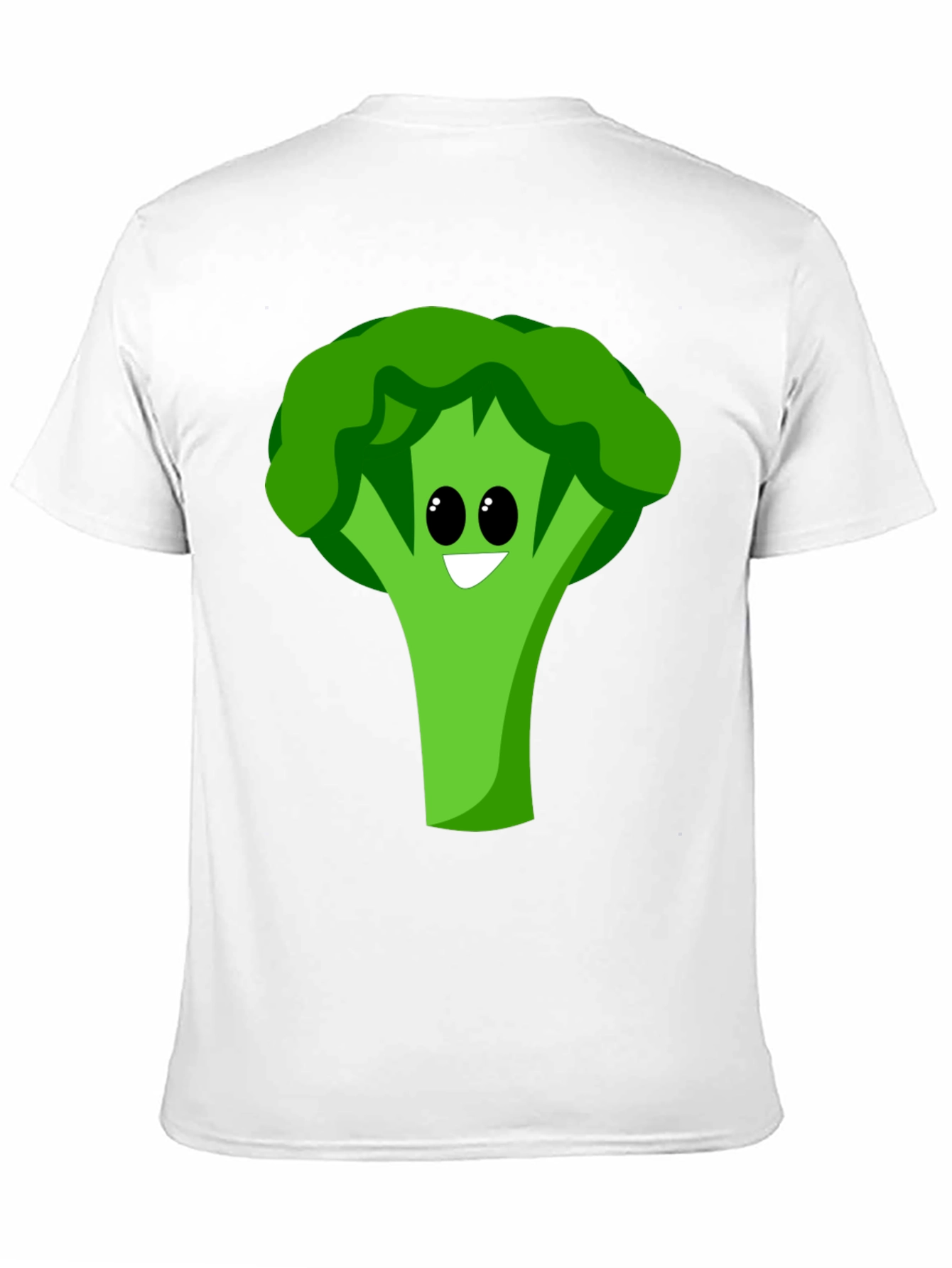 Black Cartoon Broccoli Graphic Tee - Black Cotton Blend view 11