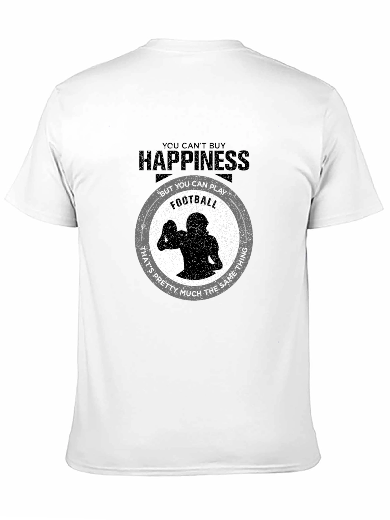 Black Happiness Football T-Shirt - Play Your Way to Joy! view 11