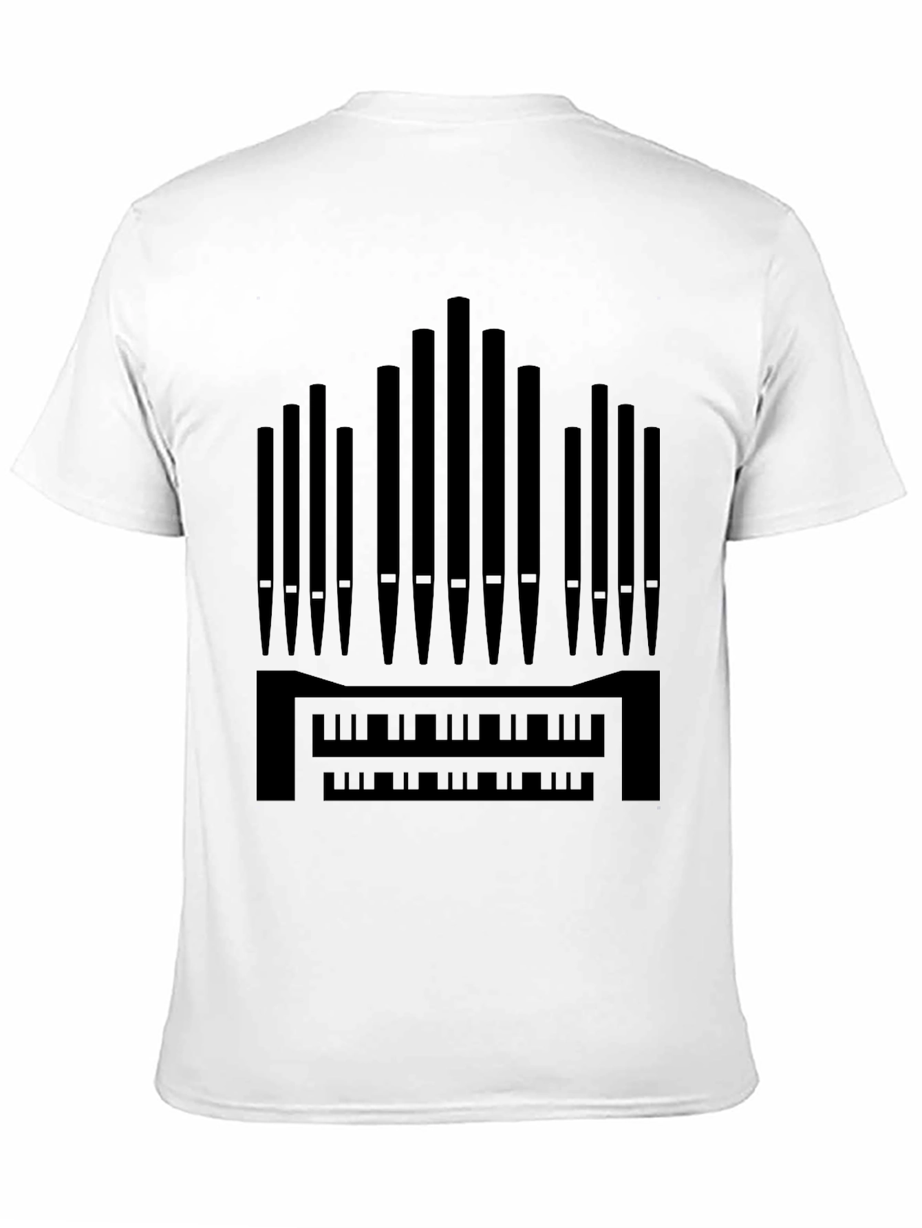 Black Organ T-Shirt - Black Musical Instrument Tee view 11