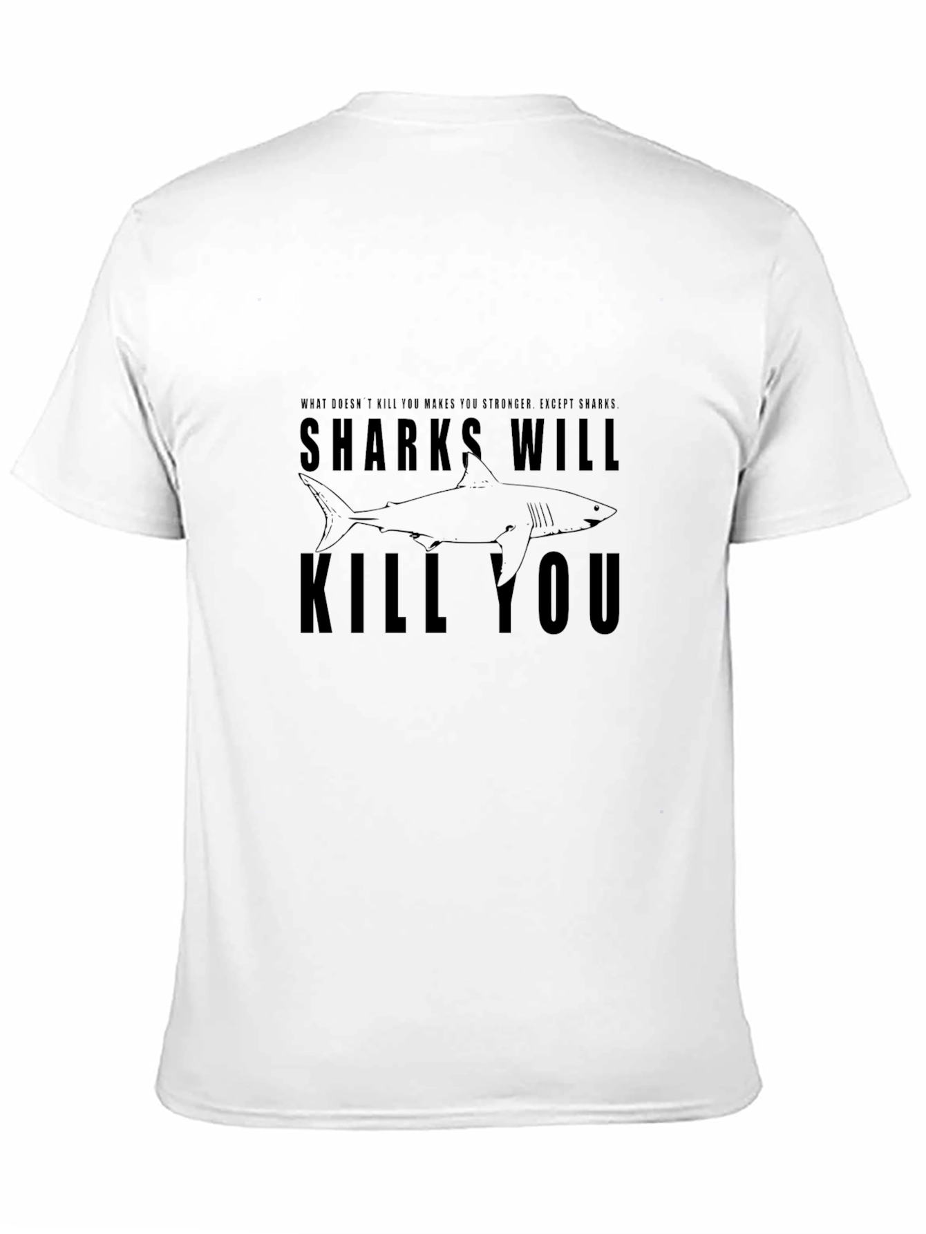 Black Sharks Will Kill You Graphic Tee - Black view 11