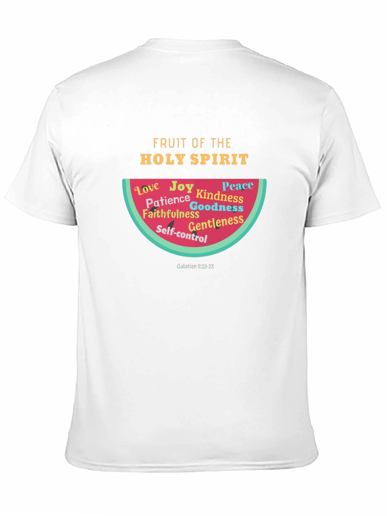 Black Fruit of the Holy Spirit Christian T-Shirt view 11