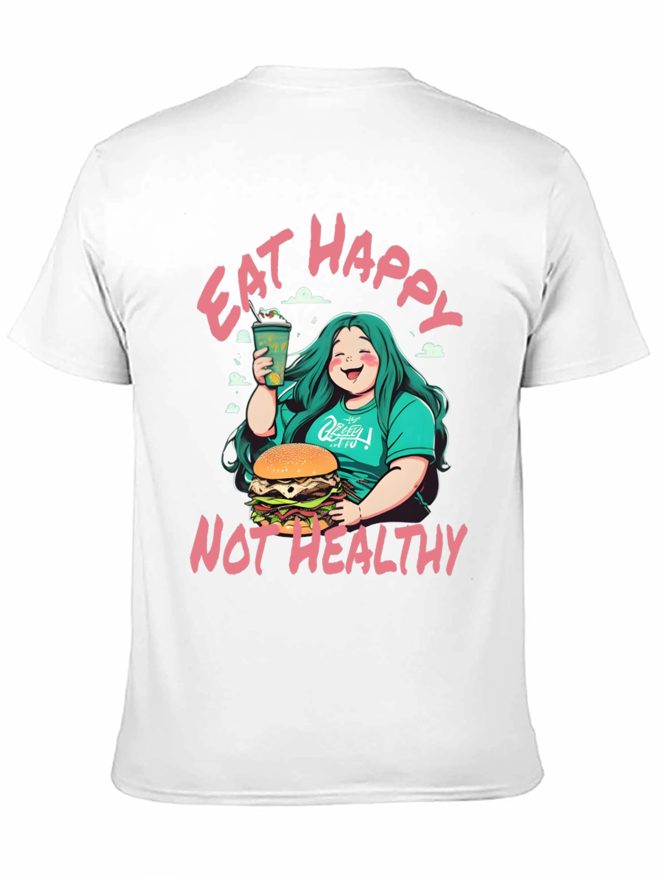 Eat Happy Not Healthy T-Shirt - Bold Graphic Tee - 11