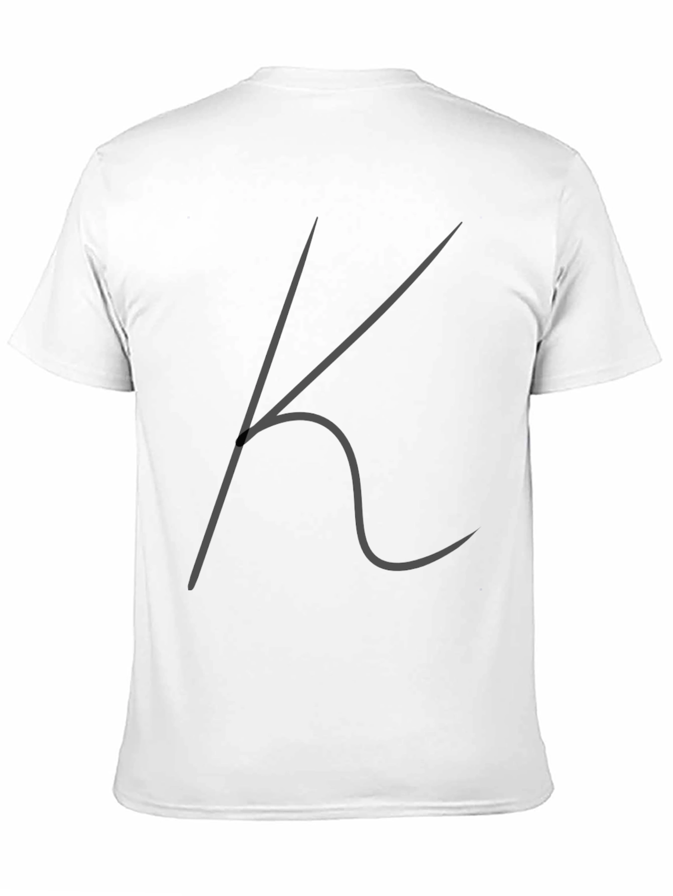 Black Minimalist K Graphic Black Tee view 11