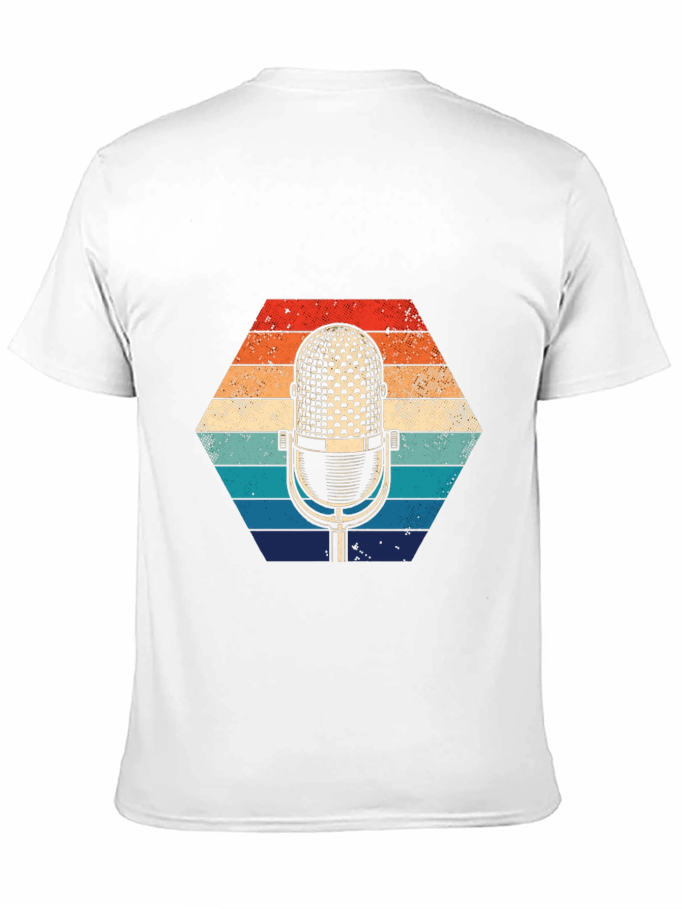 Black Retro Microphone Graphic Tee view 11