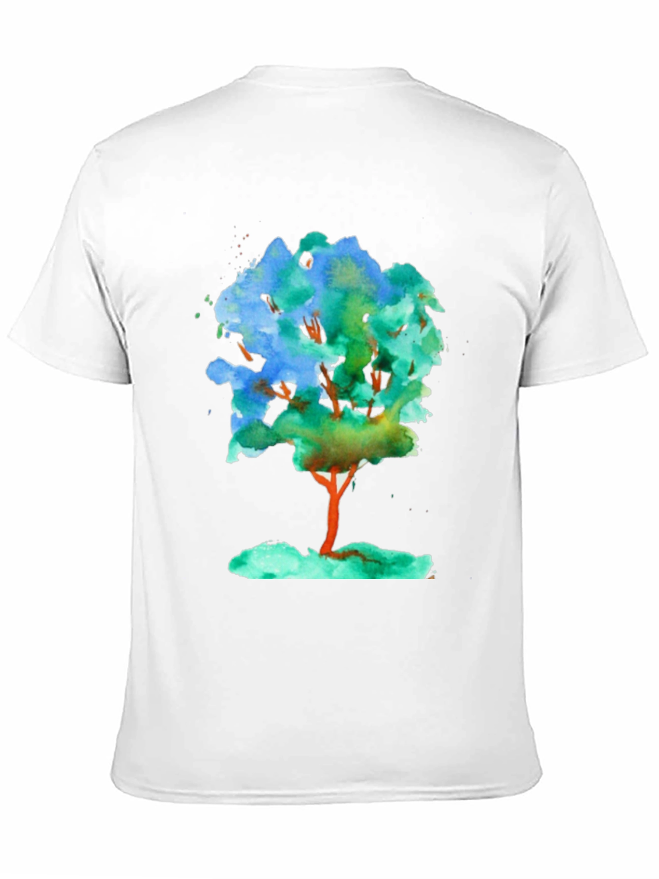 Black Watercolor Tree Graphic T-Shirt view 11