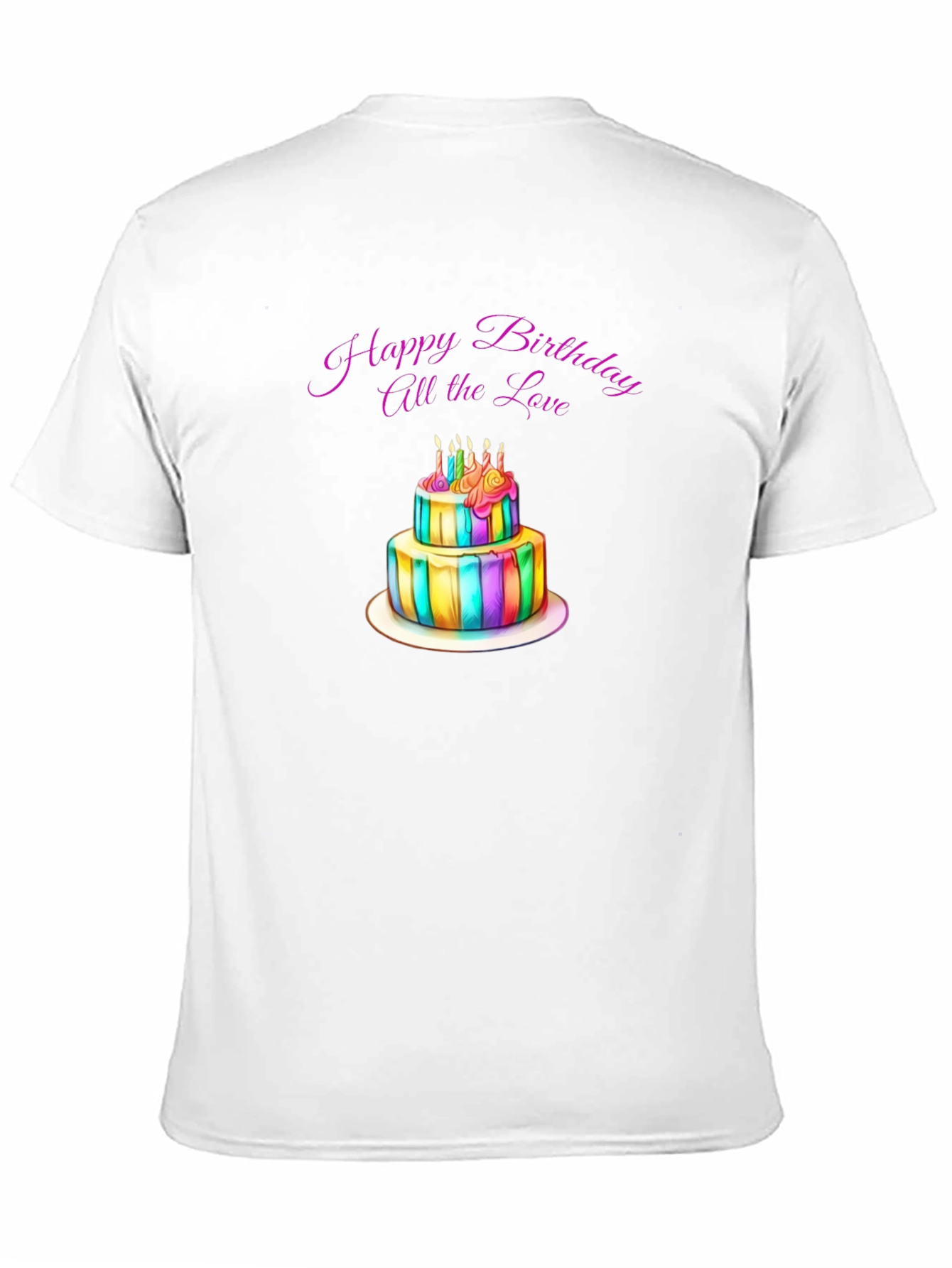 Black Birthday Cake Graphic Black T-Shirt view 11