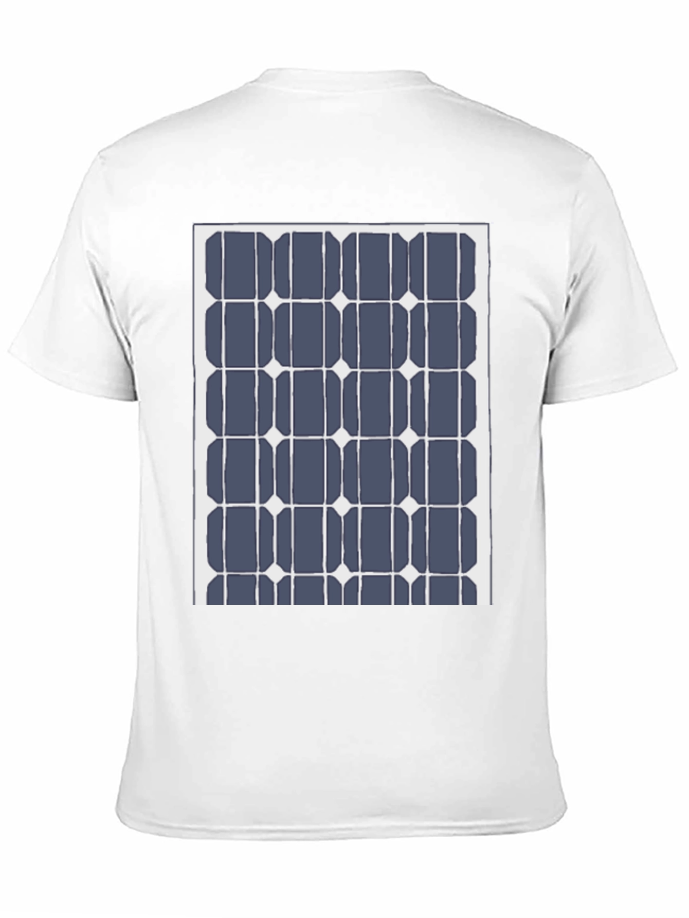 Black Solar Panel Grid Black Tee view 11