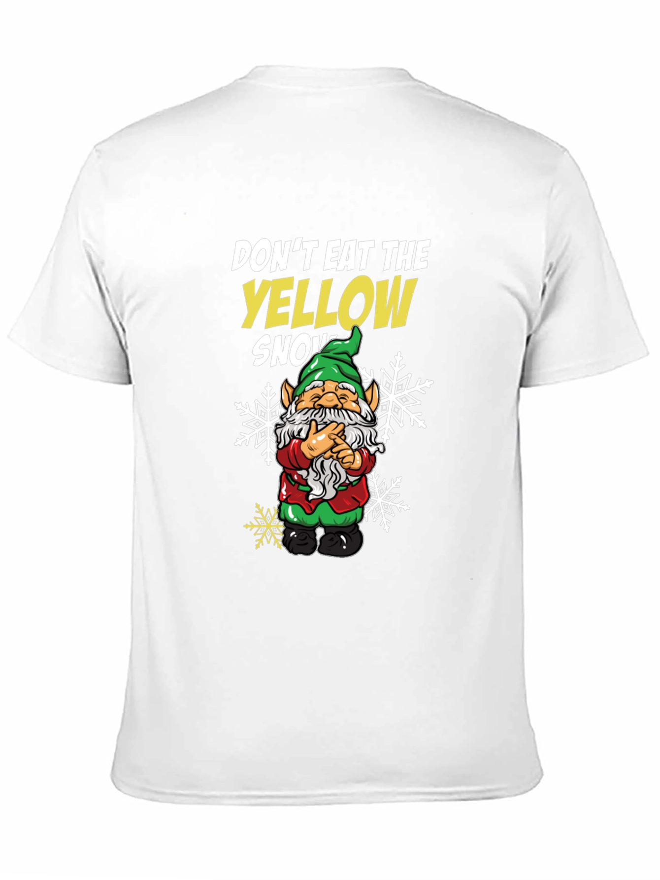 Black Don't Eat The Yellow Snow Gnome T-Shirt view 11