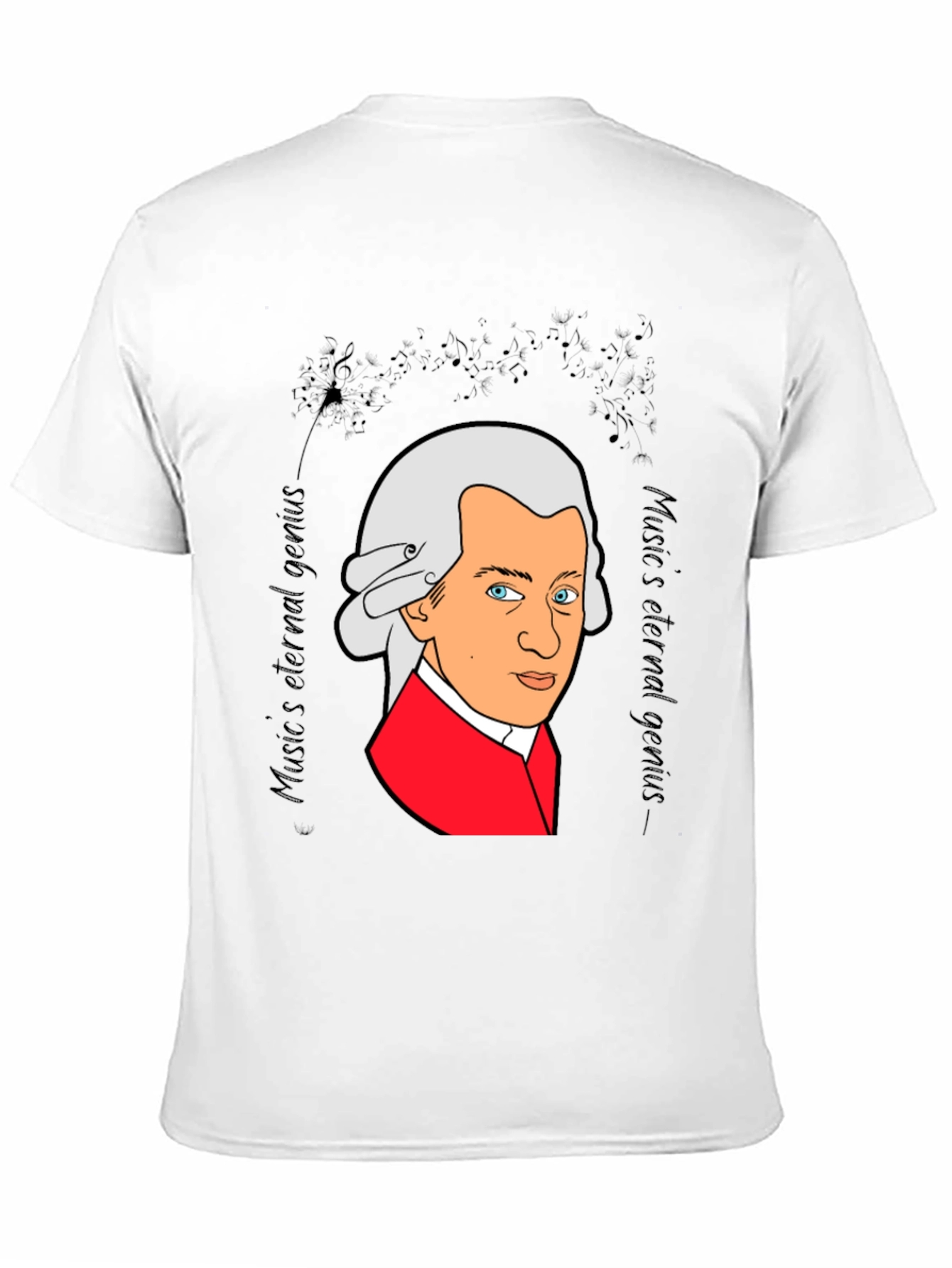 Black Mozart Music Genius Black T-Shirt view 11
