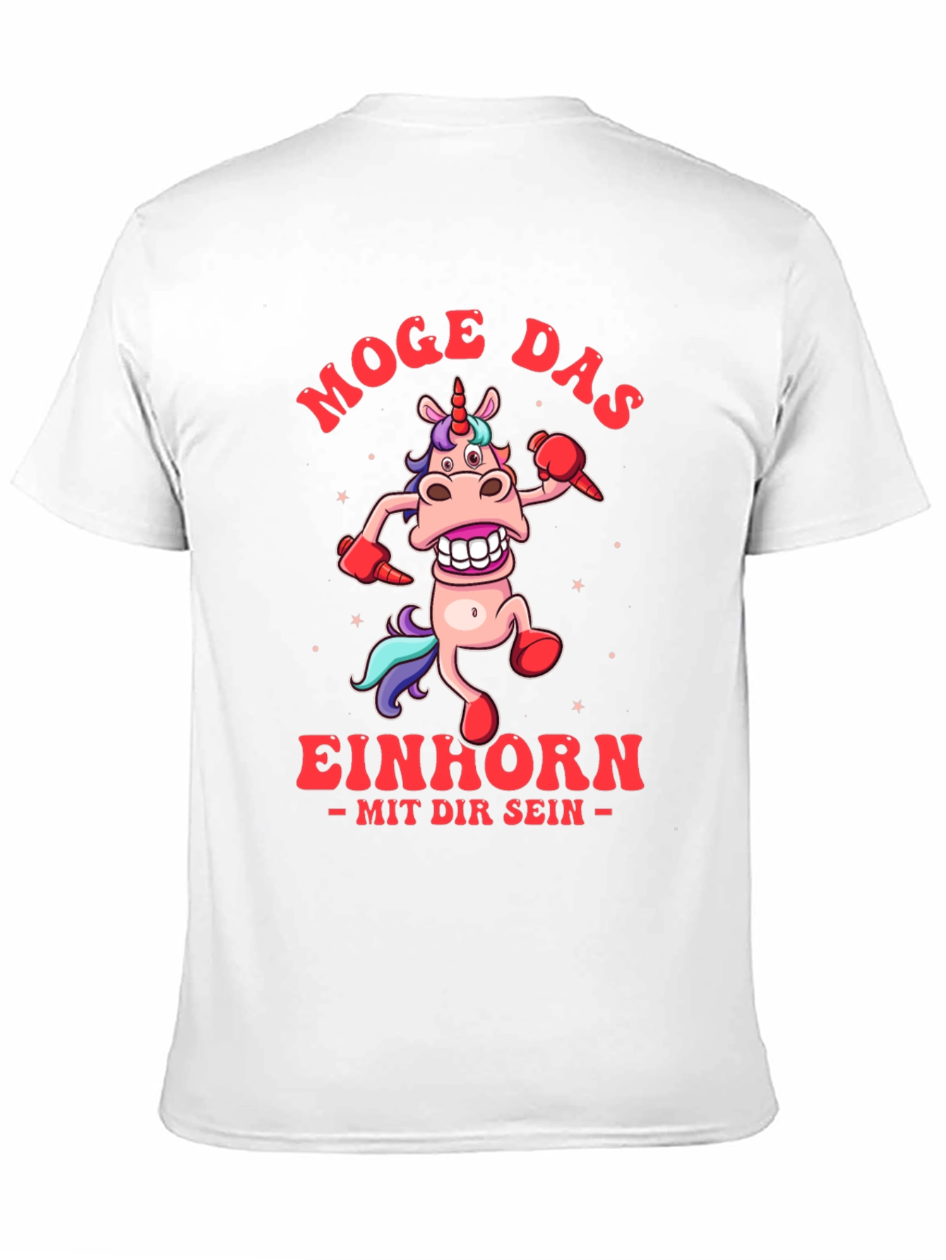 Black Funny Unicorn T-Shirt - Moge Das Einhorn view 11
