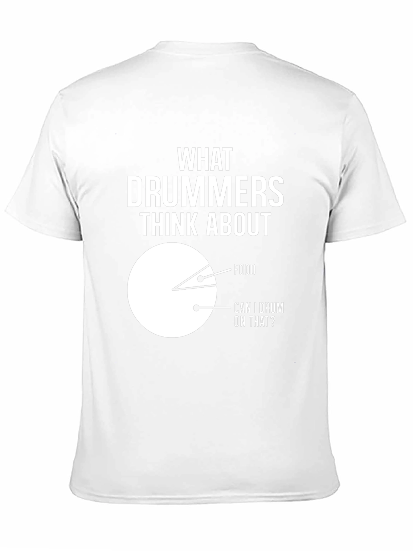 Black Drummer Humor T-Shirt: Food & Drumming Pie Chart view 11