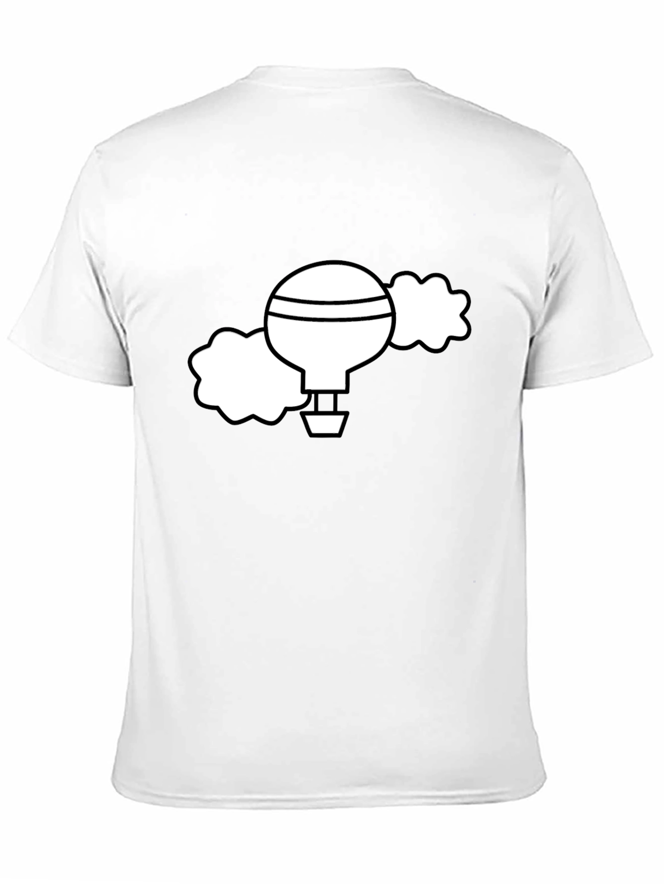 Black Black T-Shirt with Whimsical Hot Air Balloon Graphic view 11