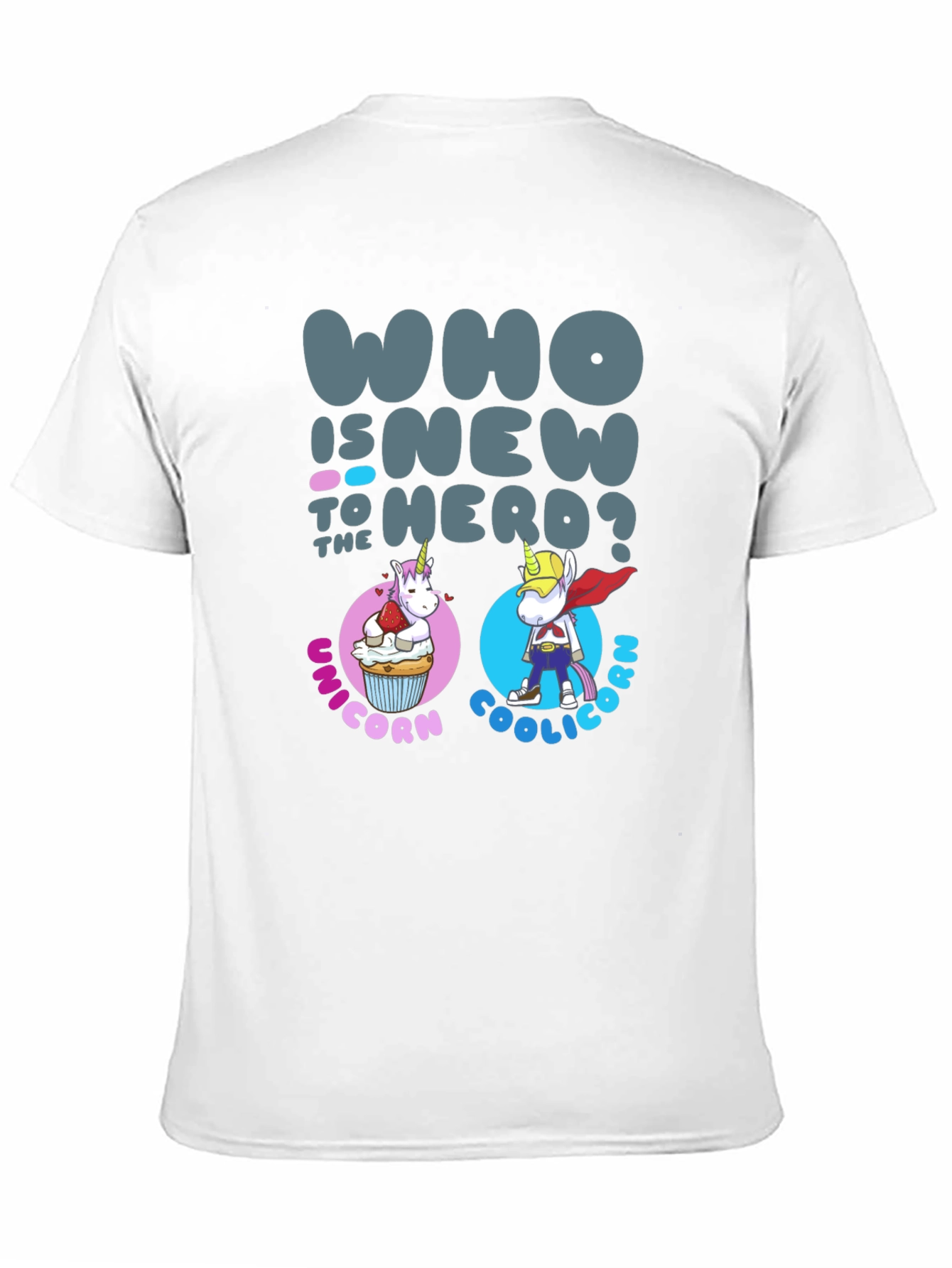 Black Unicorn & Coolicorn Tee: Who is New to Herd T-Shirt view 11