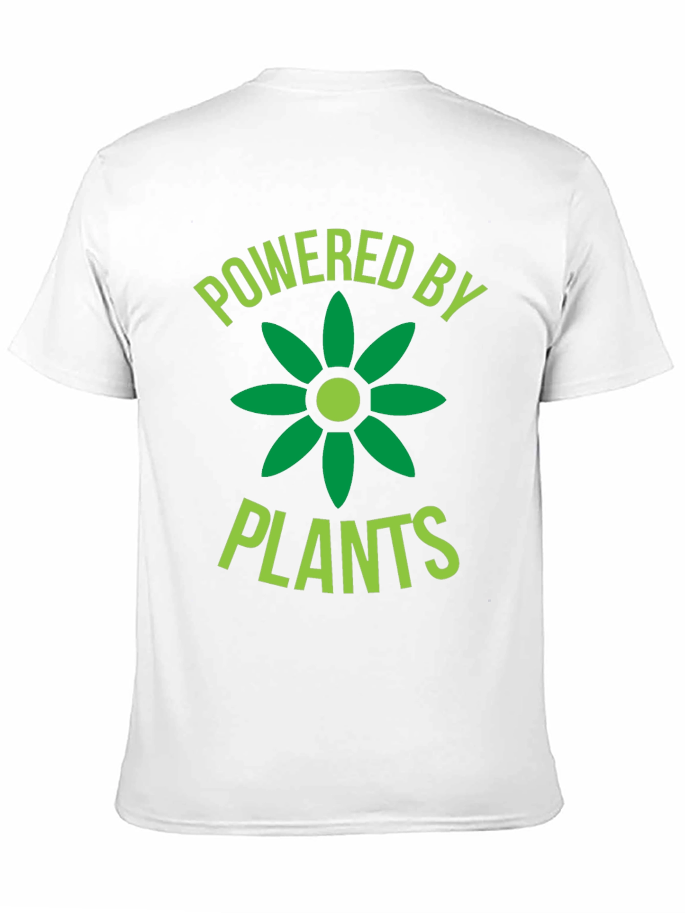 Black Powered By Plants Graphic Tee - Vegan T-Shirt view 11