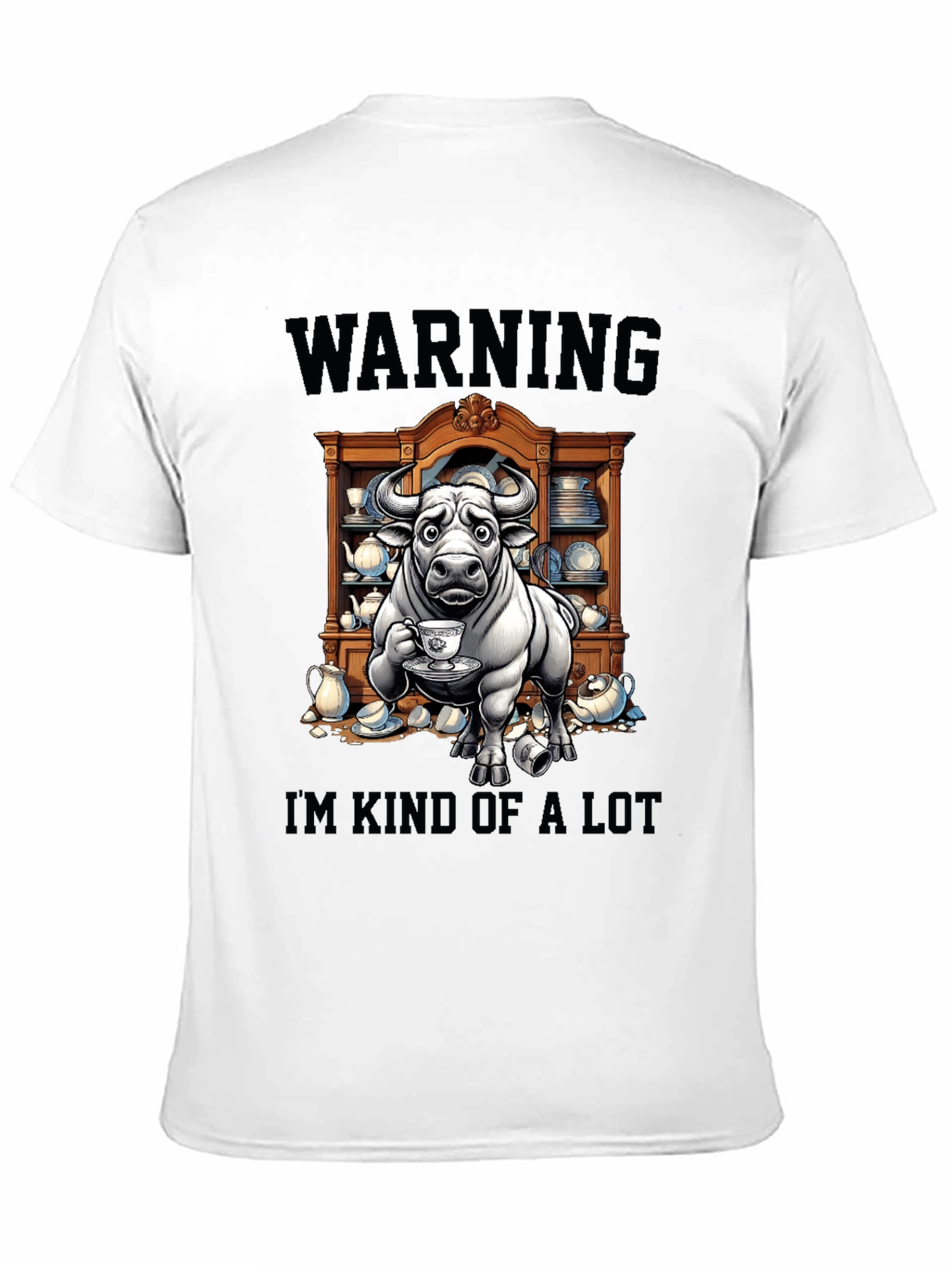 Black Warning I'm Kind of a Lot Graphic T-Shirt view 11
