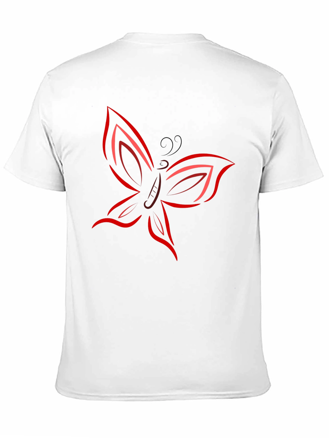 Black Butterfly Graphic T-Shirt - Bold Red Design view 11