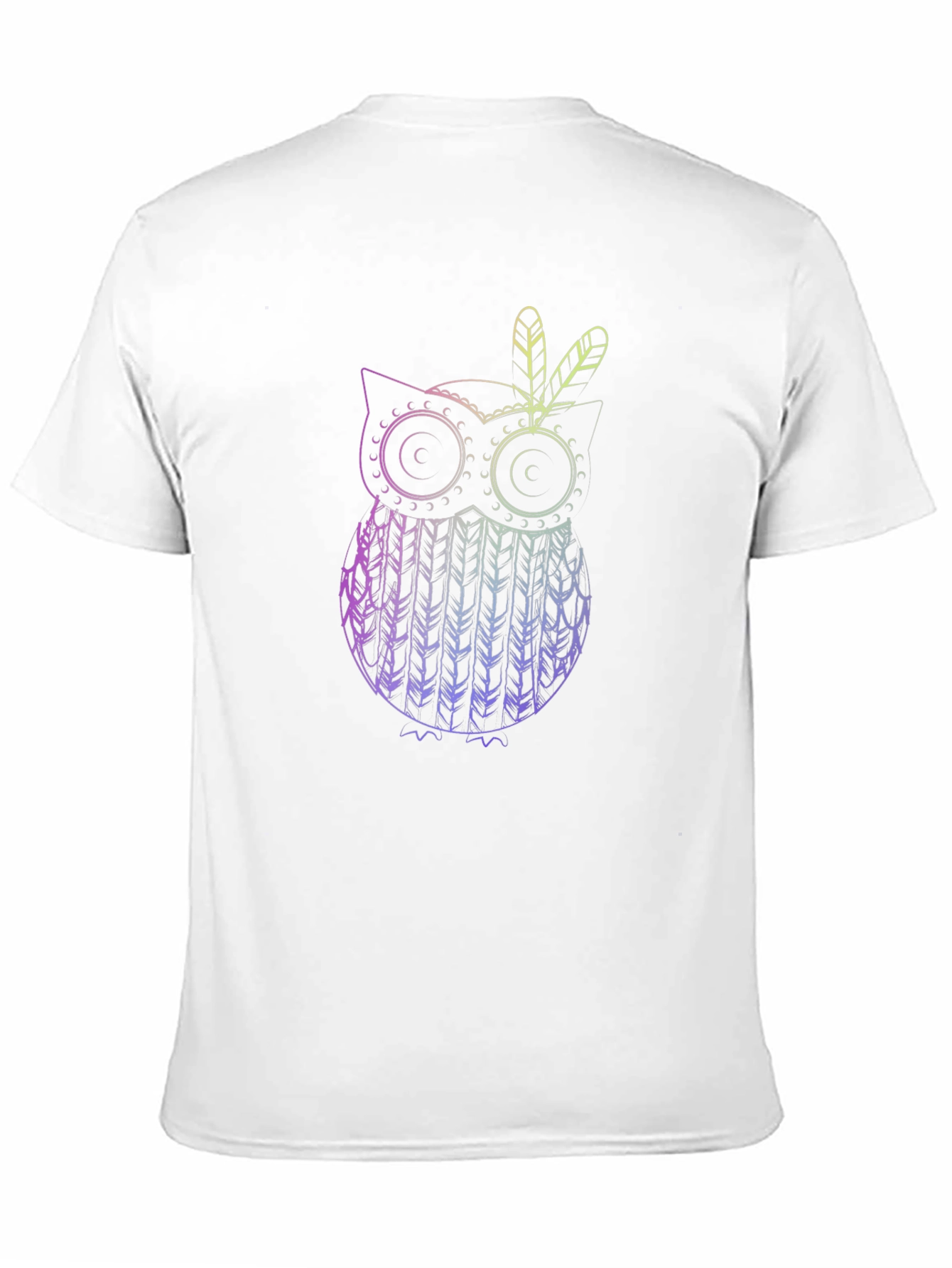 Black Owl Feather Graphic Black T-Shirt view 11