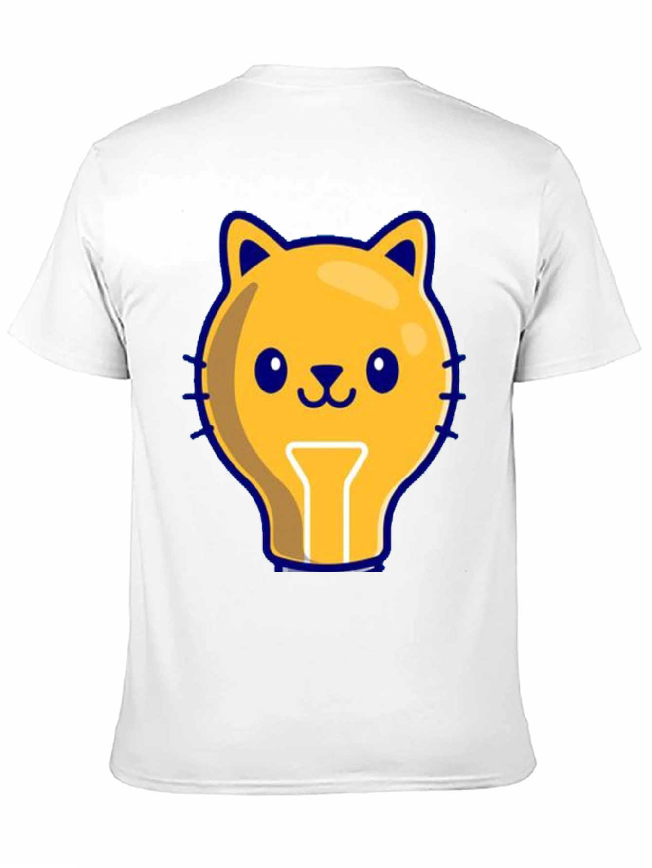 Black Cute Cat Light Bulb Graphic Tee - Black view 11