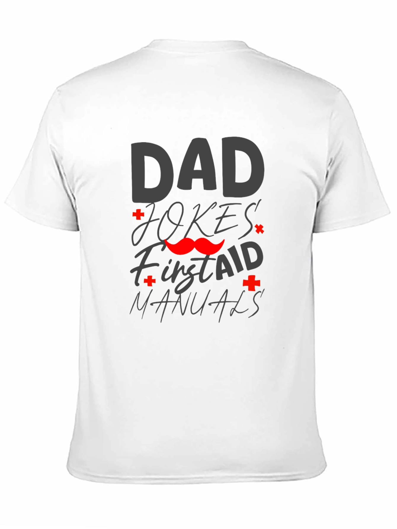 Black Dad Jokes First Aid Manuals Graphic Tee view 11
