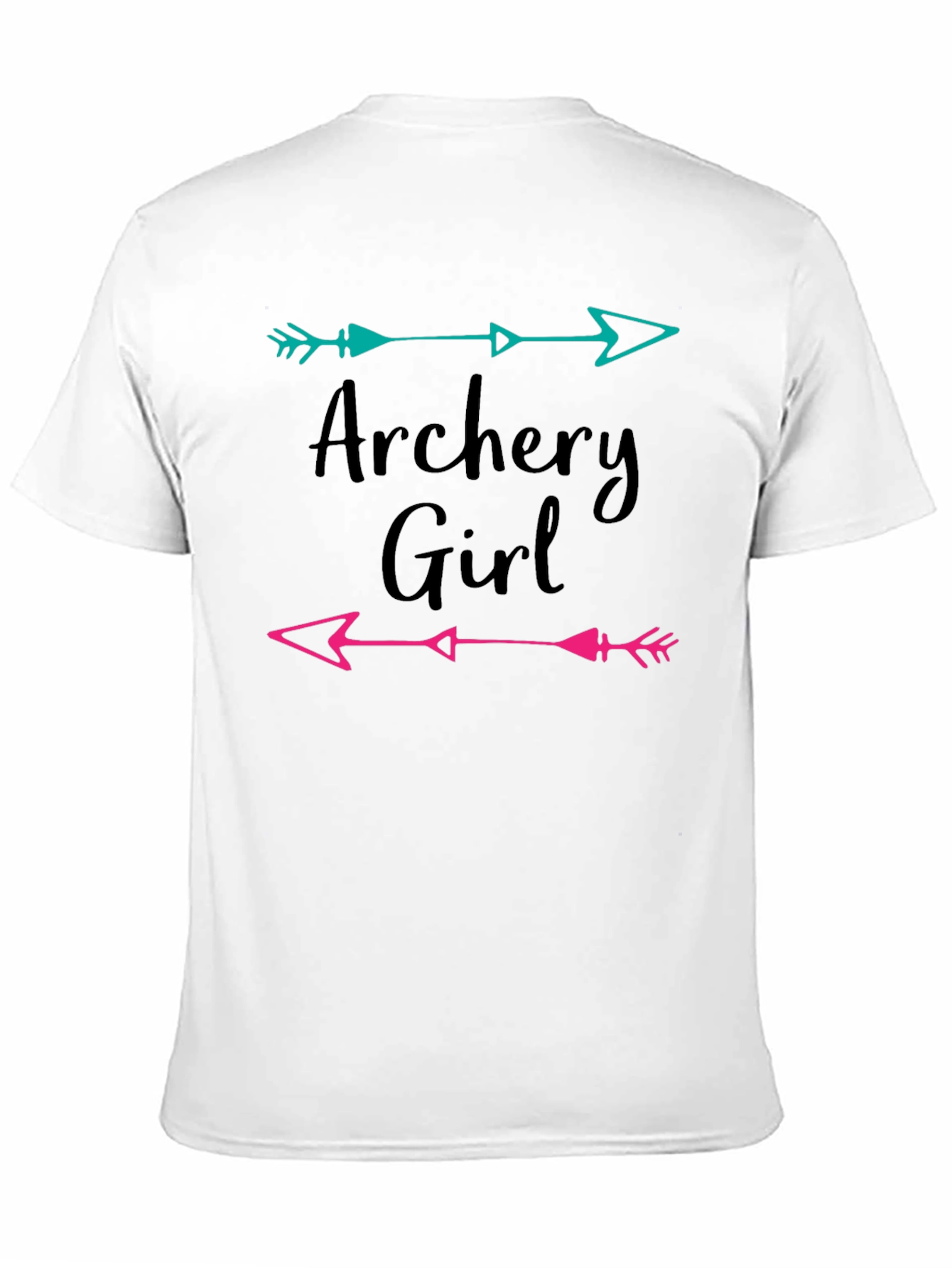 Black Archery Girl Arrow Graphic Tee - Black Cotton T-Shirt view 11