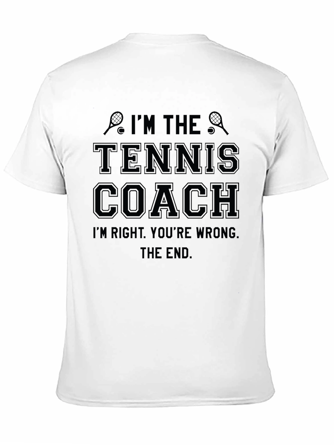 Black Tennis Coach T-Shirt - Funny Sports Tee view 11