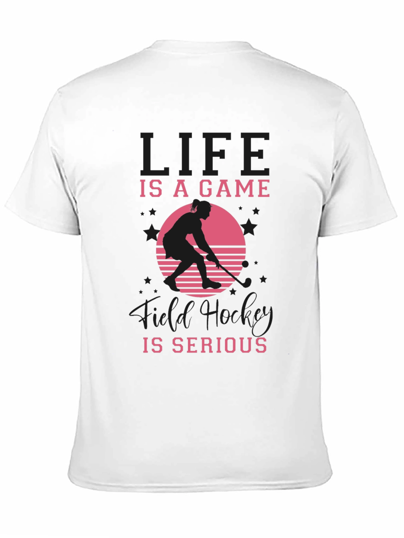 Black Life Is A Game Field Hockey T-Shirt view 11