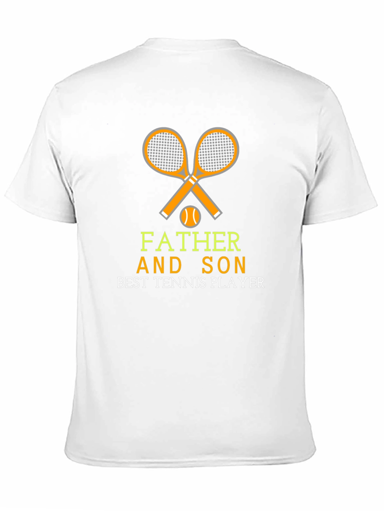 Black Father and Son Tennis Player Graphic T-Shirt view 11