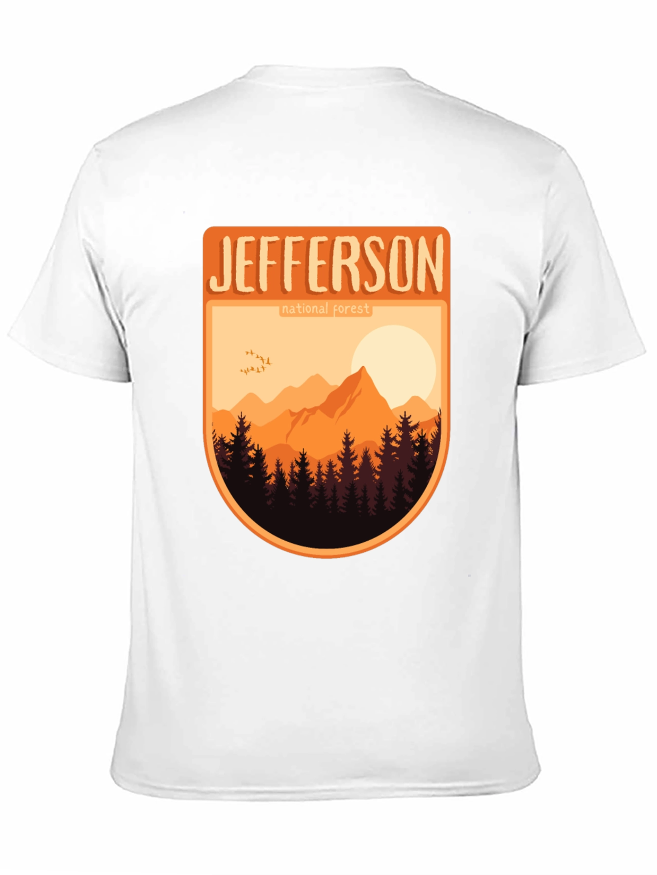 Black Jefferson National Forest Graphic Tee - Nature Adventure Shirt view 11