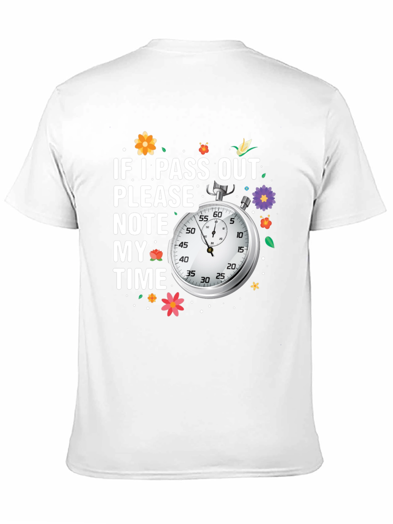 Black Funny Running T-Shirt - Note My Time view 11