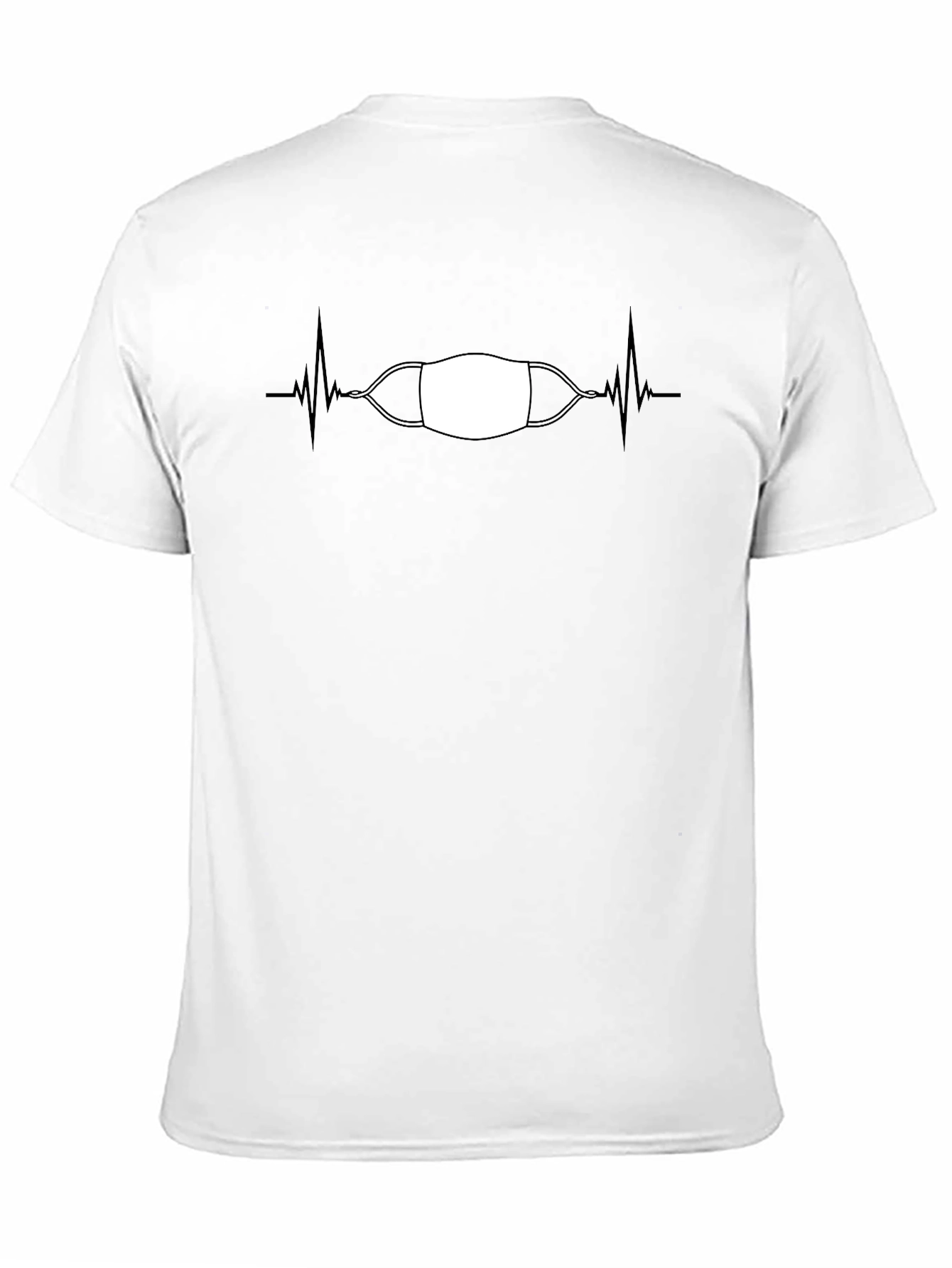 Black Mask Life Tee - Heartbeat Graphic T-Shirt view 11