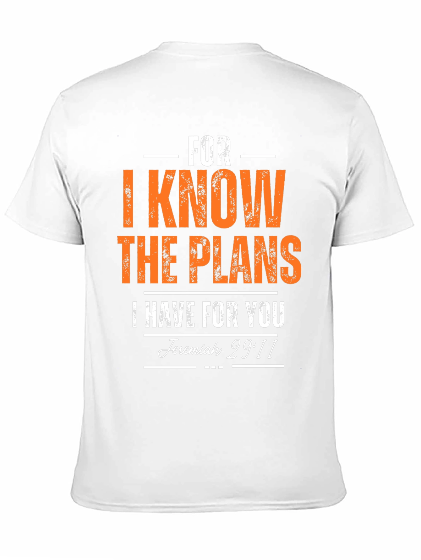 Black Faith-Inspired T-Shirt: Jeremiah 29:11 Design view 11