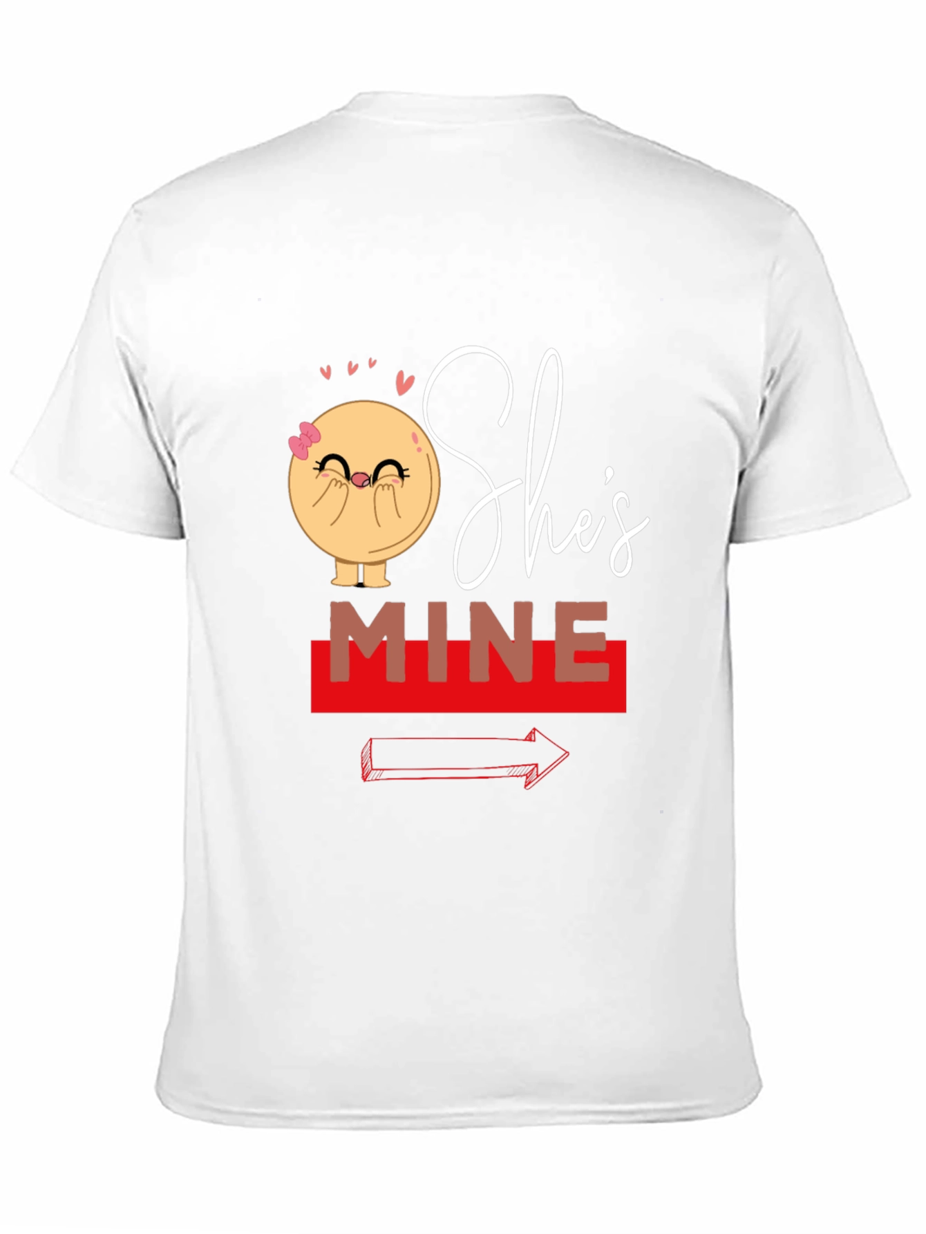 Black She's Mine Matching Couple T-Shirt view 11