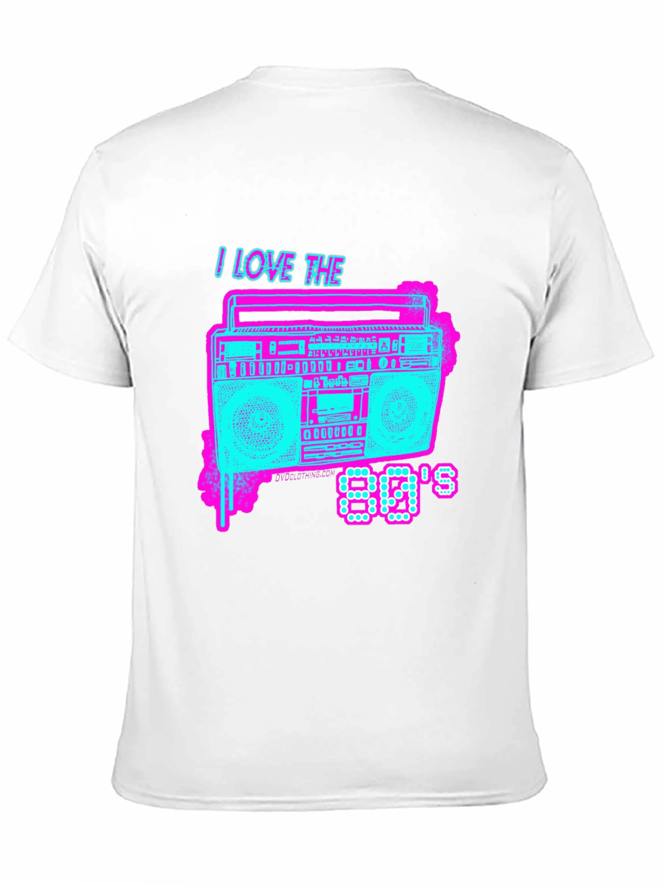 Black I Love the 80's Retro Boombox T-Shirt view 11
