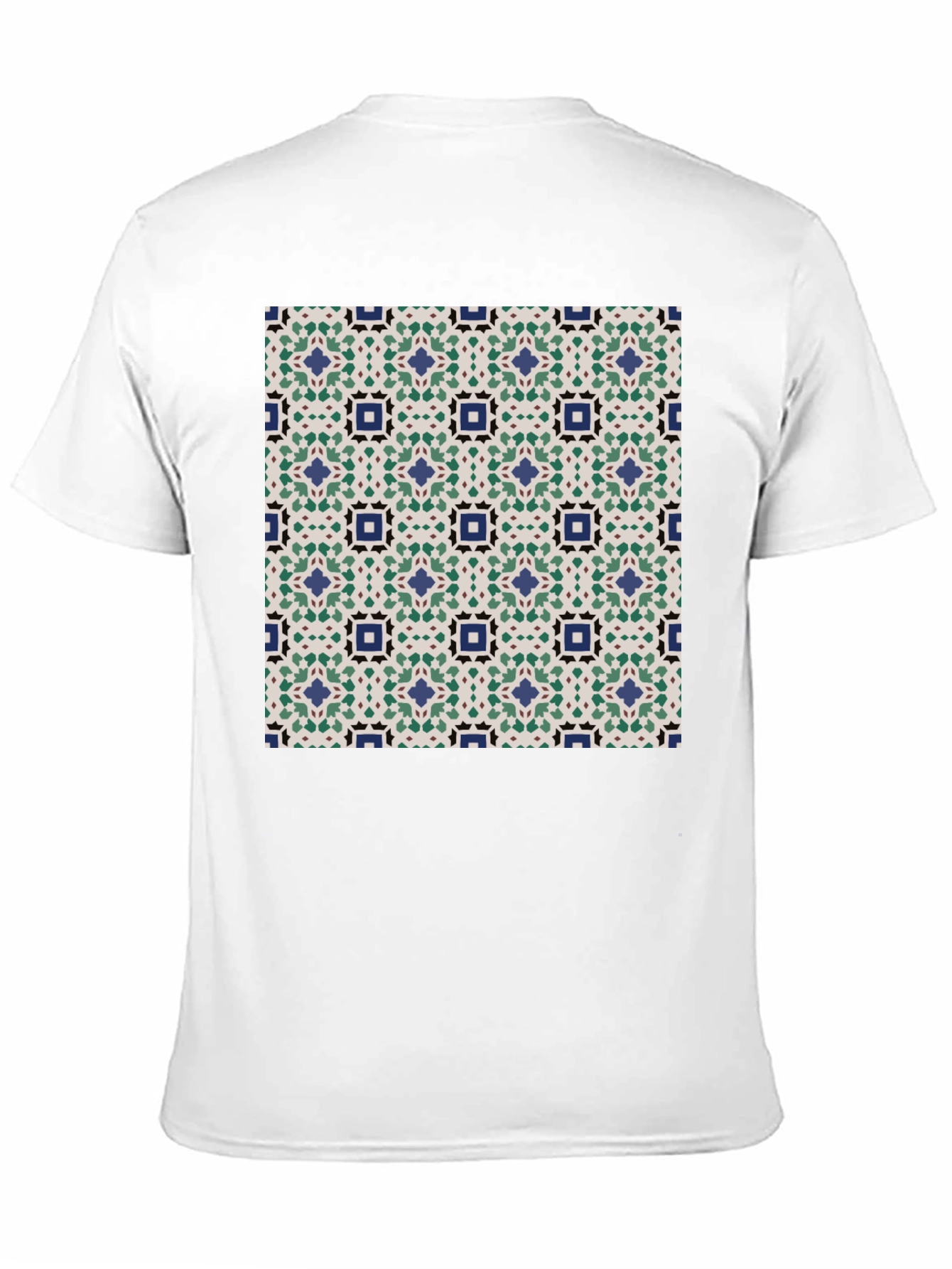 Black Patterned T-Shirt: Geometric Design view 11